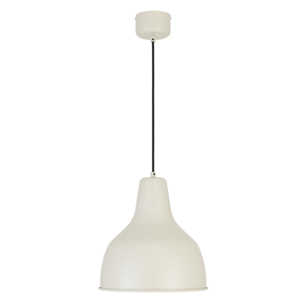 Nesby Satin Beige Minimalist Bell Pendant Light