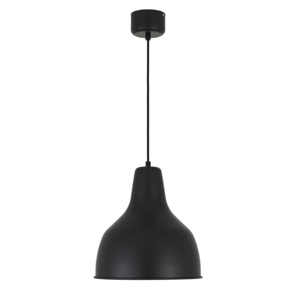 Nesby Satin Black Minimalist Bell Pendant Light
