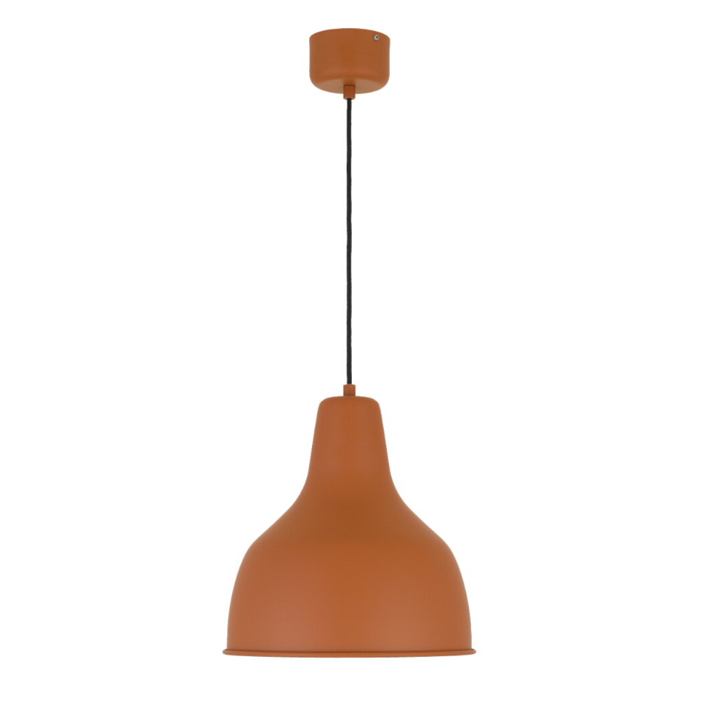 Nesby Satin Orange Minimalist Bell Pendant Light