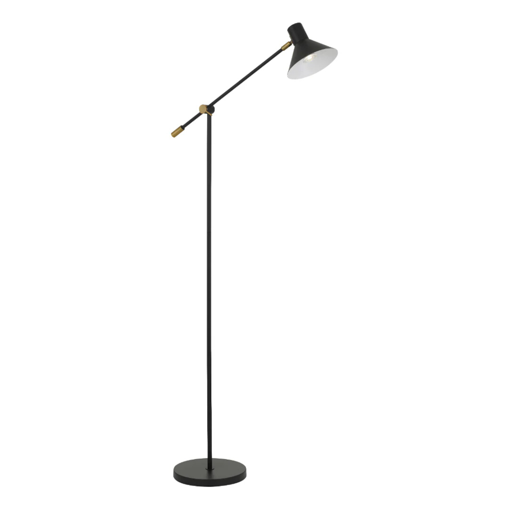 Olav Adjustable Satin Black Modern Floor Lamp