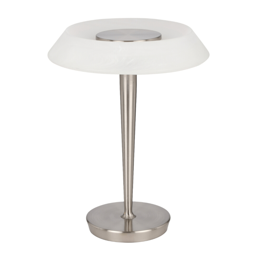 Teatro Metallic Nickel Contemporary LED Table Lamp
