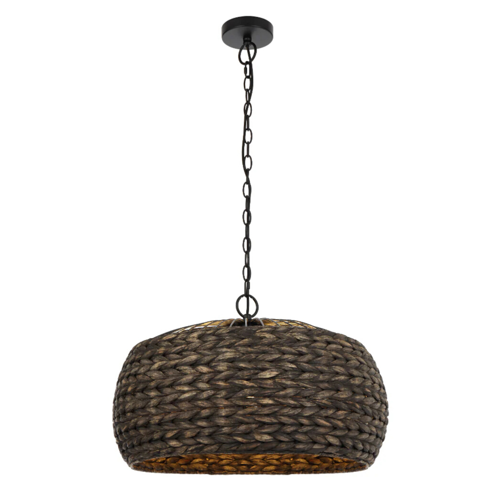 Antera Black Water Hyacinth Bohemian Pendant Light