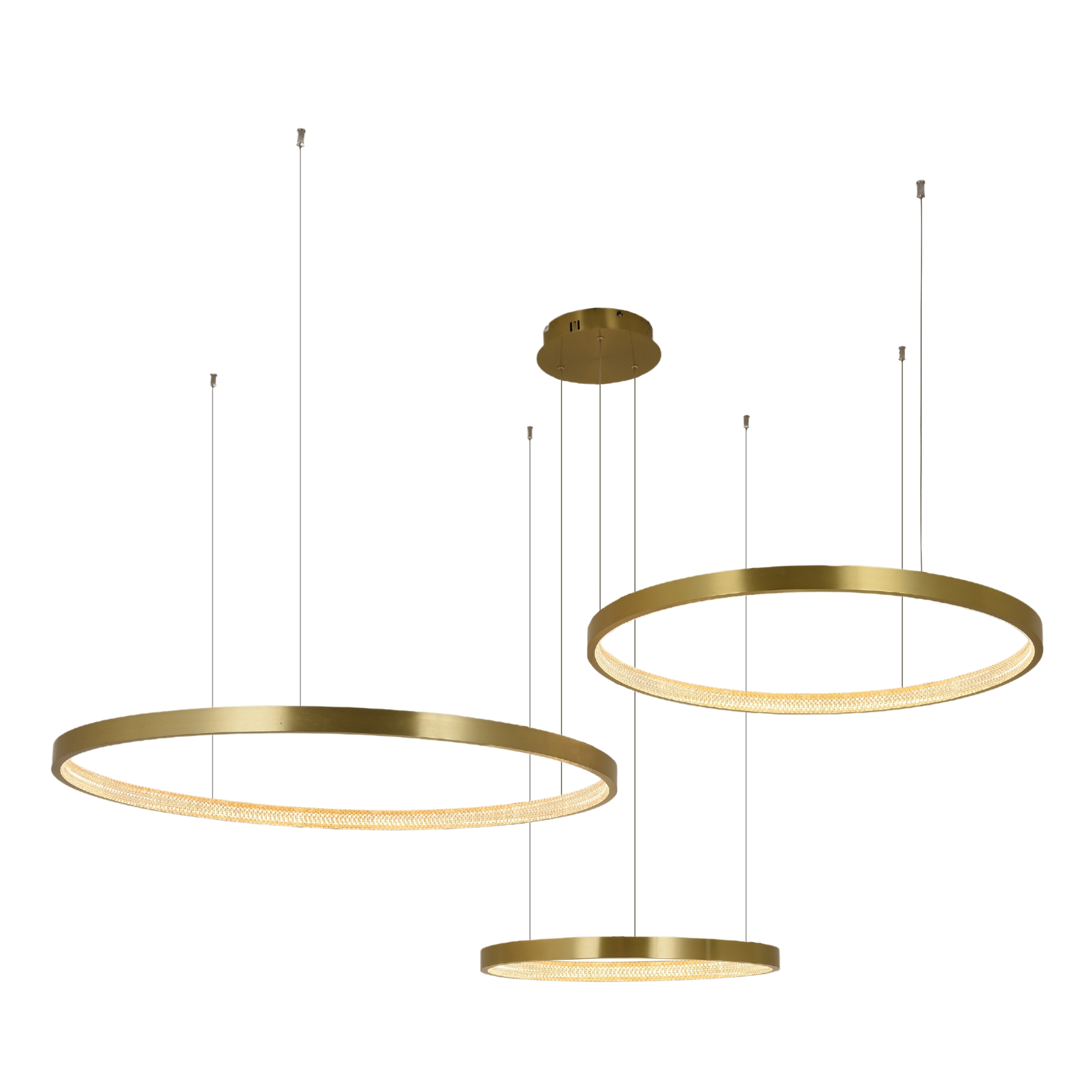 Cirque Gold Multi Light LED Rings Pendant Light
