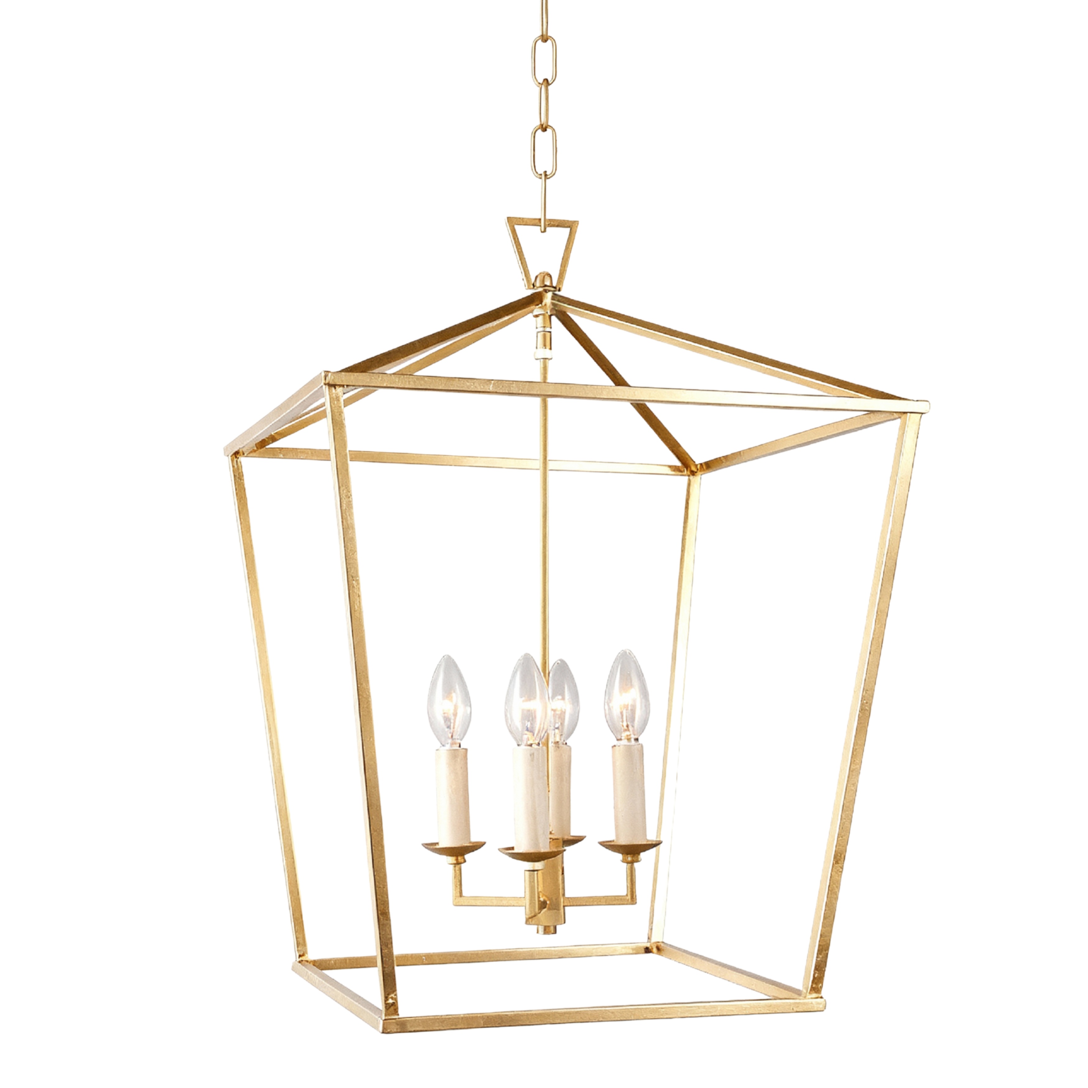 Lantern Brass 4 Light Pendant Light