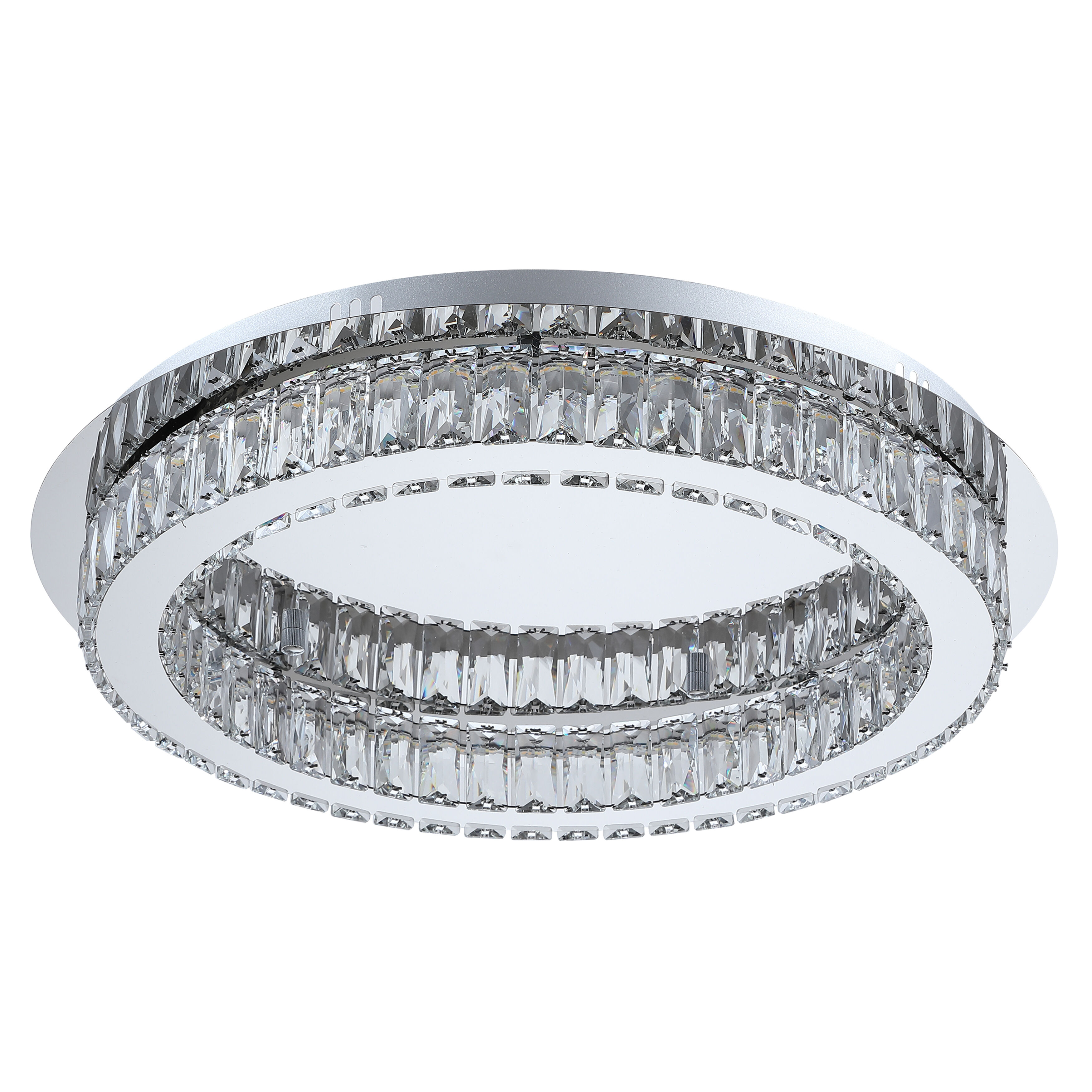 Elena Chrome Glass Tricolour LED Close to Ceiling Light