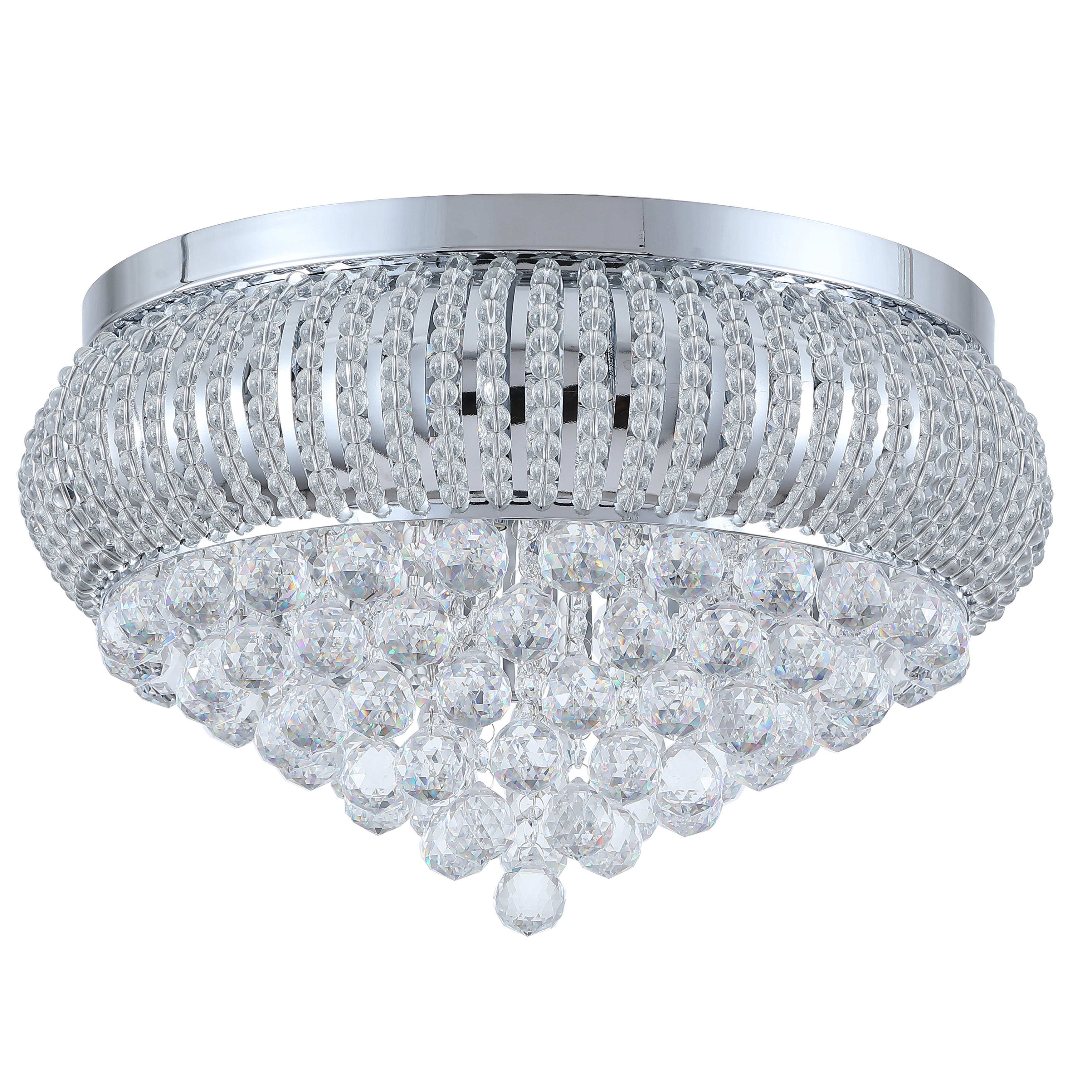 RC Chrome Crystal Close to Ceiling Light