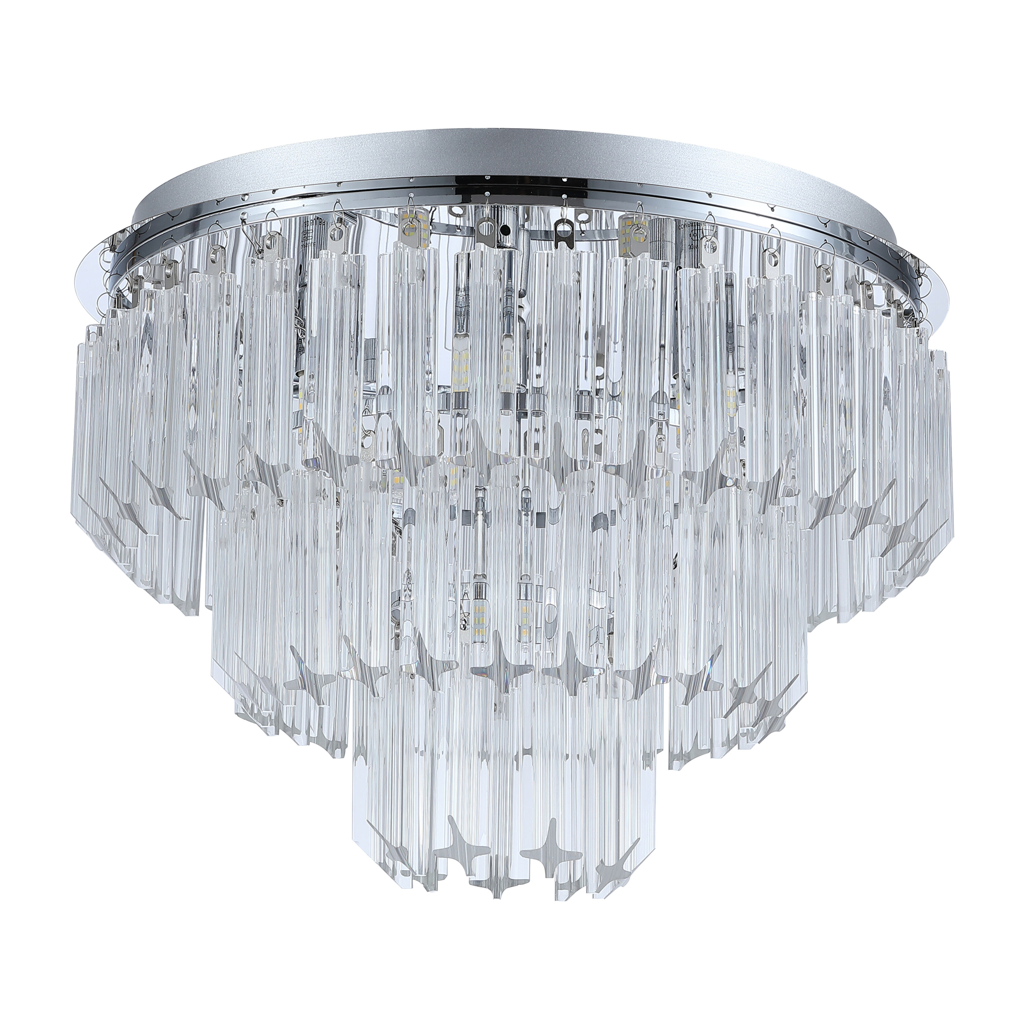Starry Chrome Three-Tiered Acrylic Ceiling Light