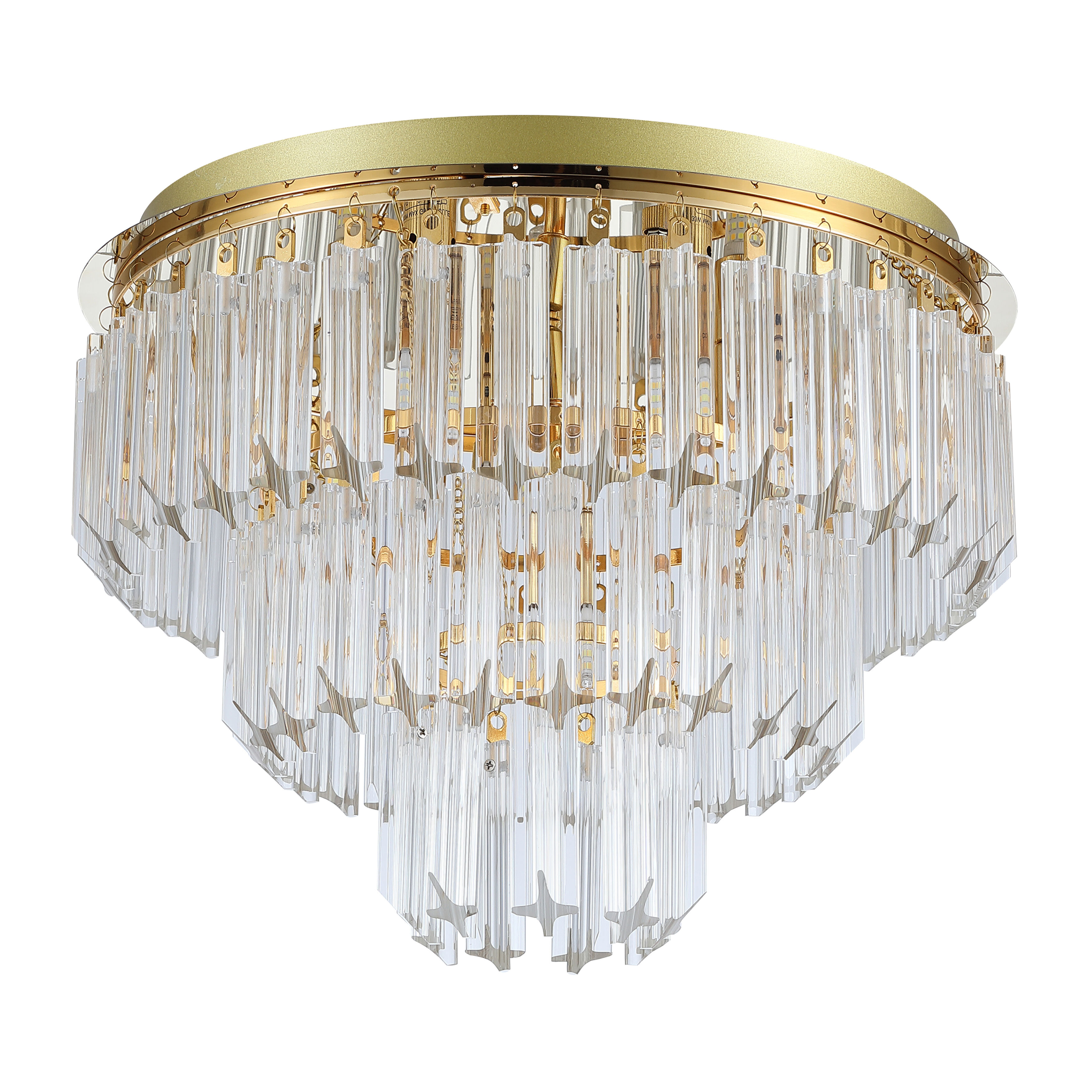 Starry Gold Three-Tiered Acrylic Ceiling Light