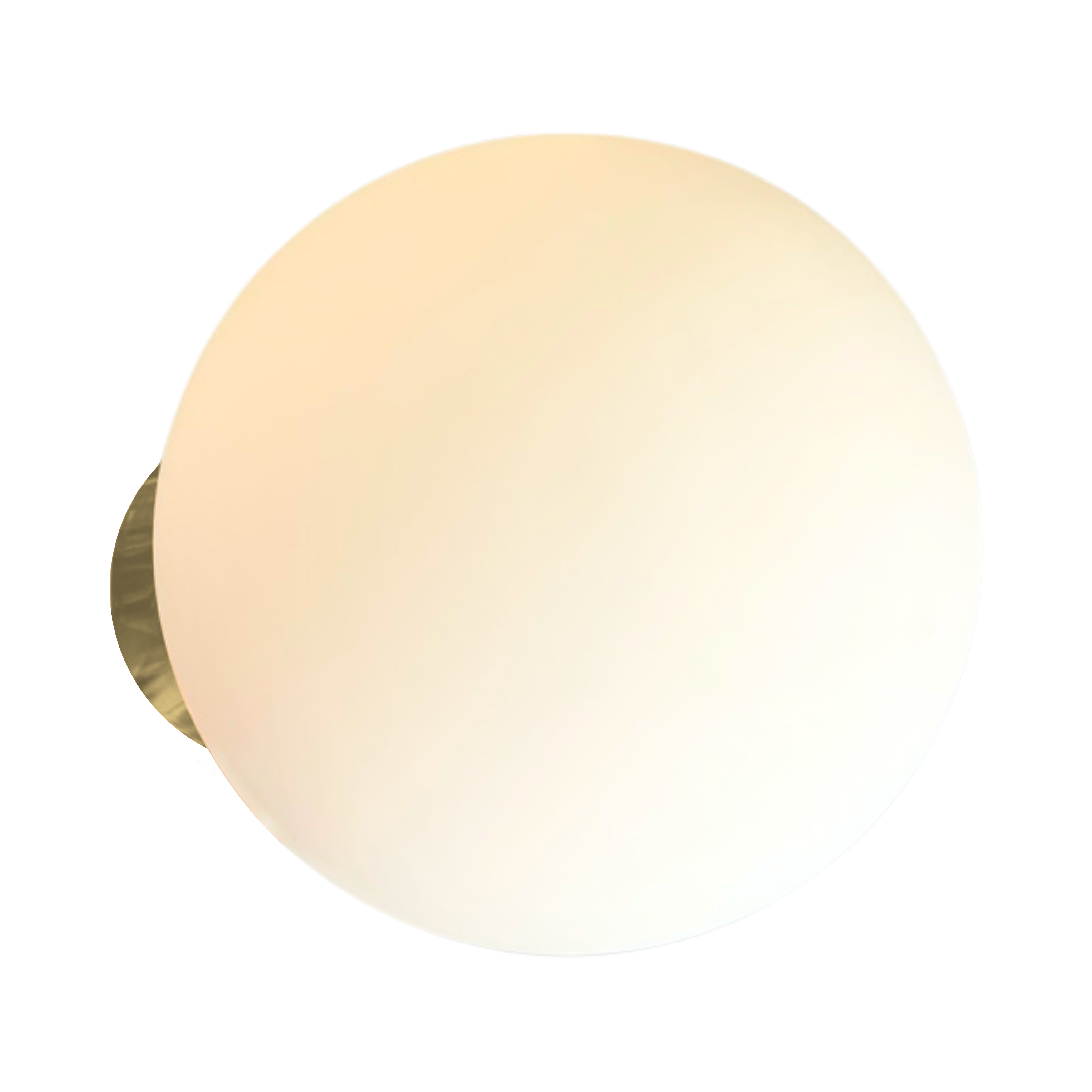 Orb Opal White Glass Modern Wall Light