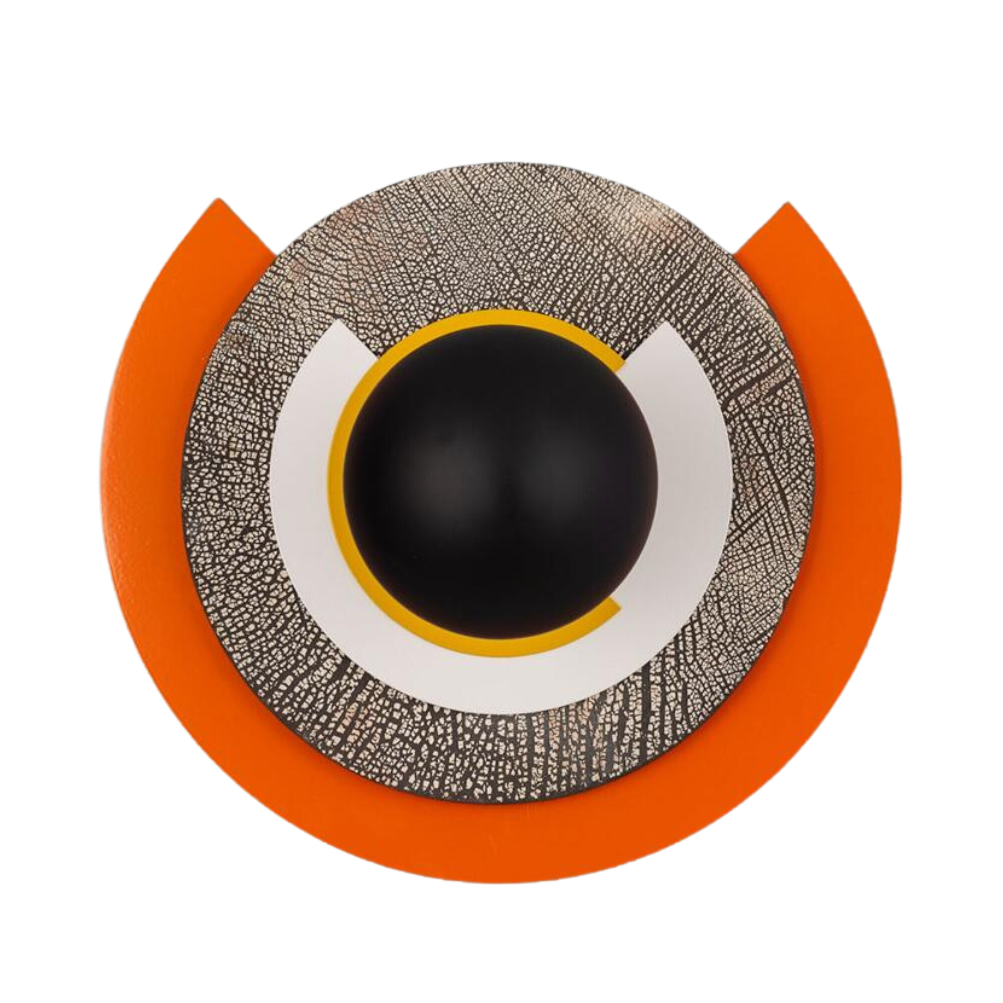 Mars Matt Black Disc Wall Lamp
