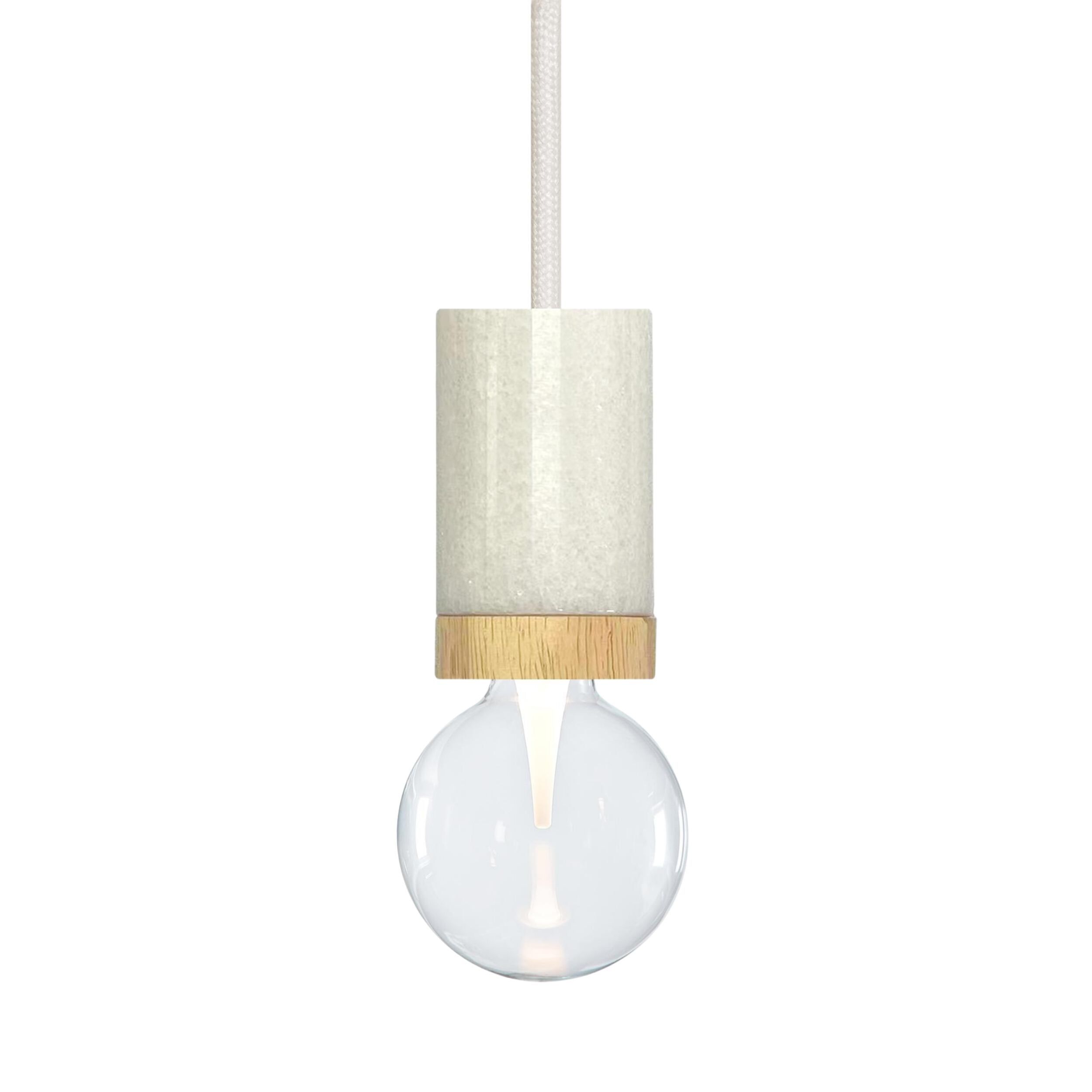 Nud White Marble Bulb Pendant Light