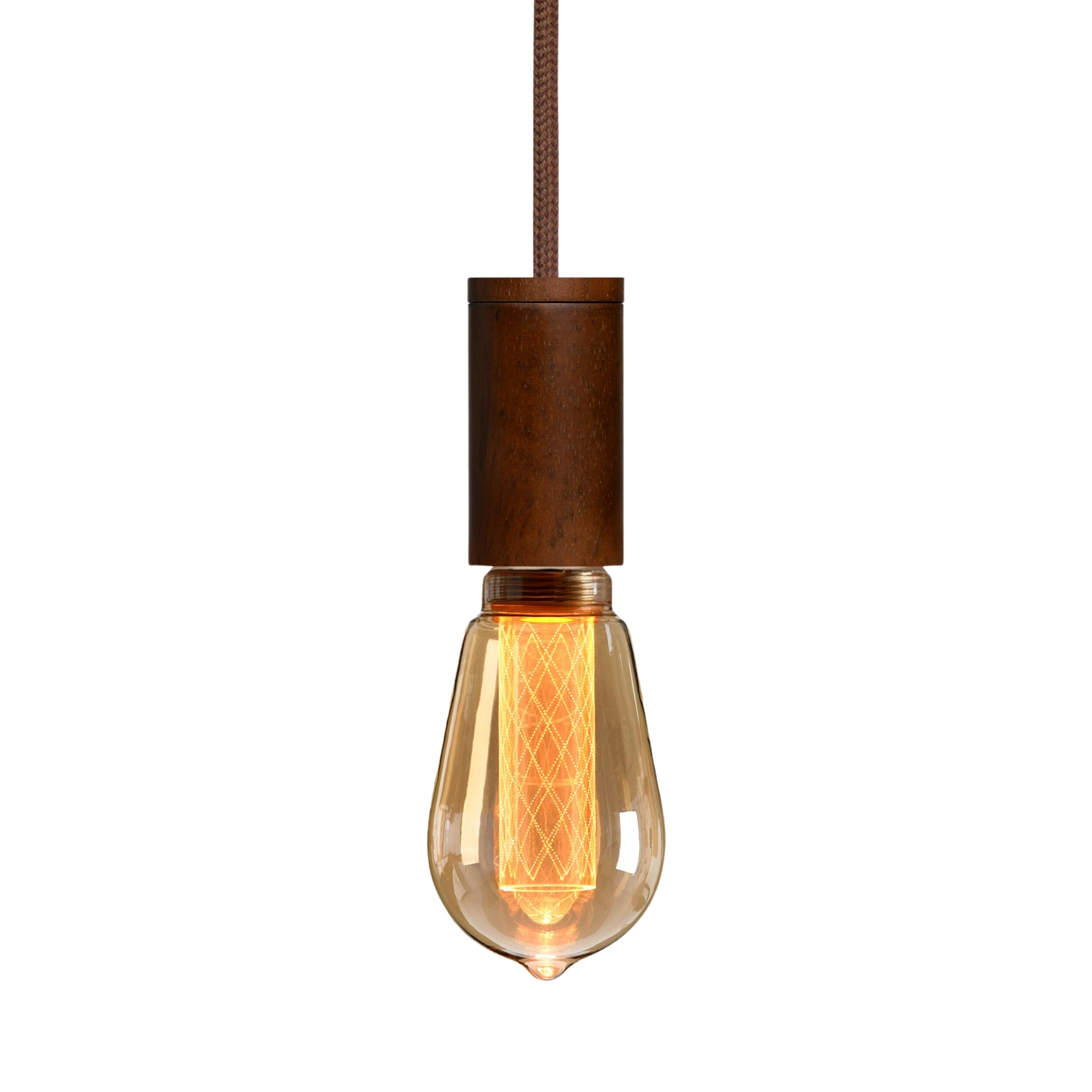 Oden Dark Oak Bulb Pendant Light