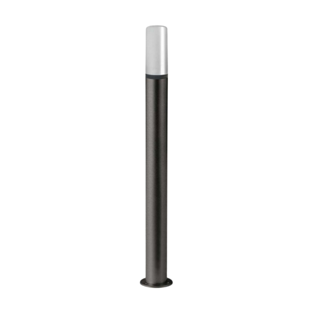 Cilindro Textured Black Stainless Steel Bollard Light