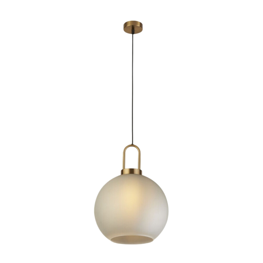 Ellie Acid Glass Brass Solo Pendant Light
