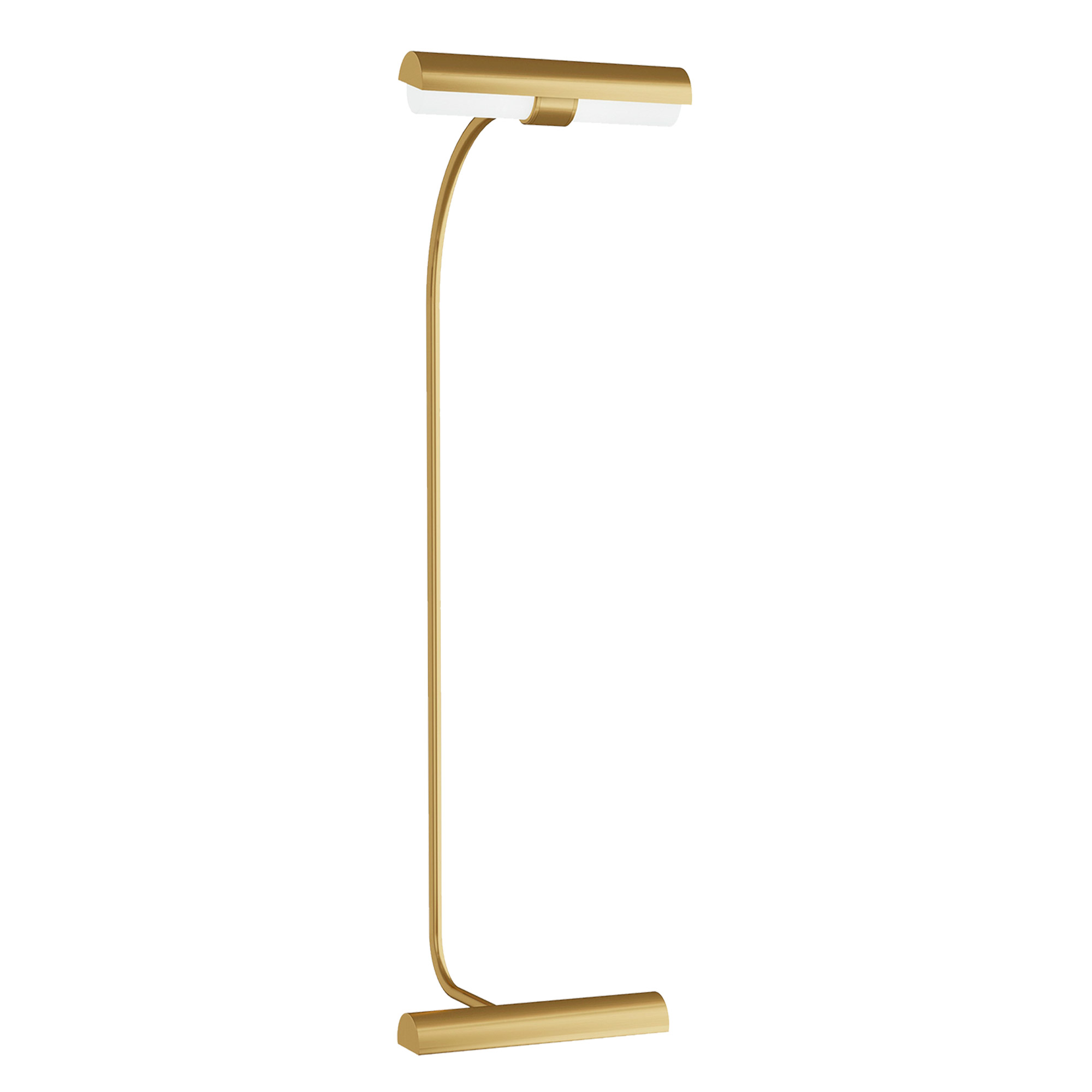Calumn Natural Brass Modern LED Floor Lamp