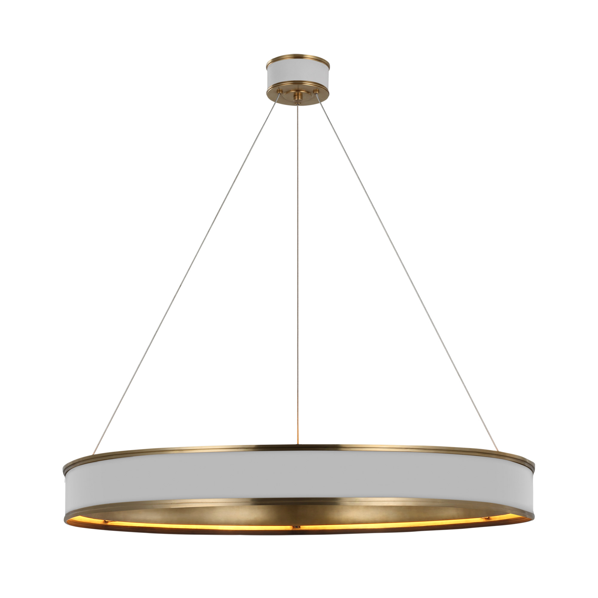 Connery White and Brass Ring Chandelier