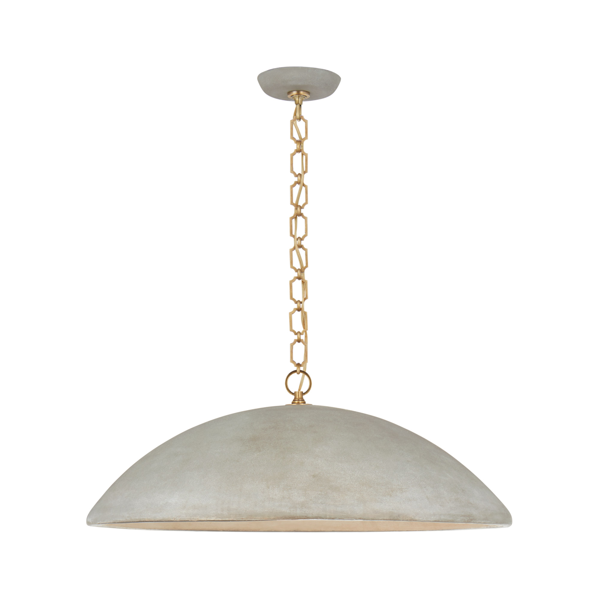 Elliot Grande Portland Grey Dome Concrete Pendant Light