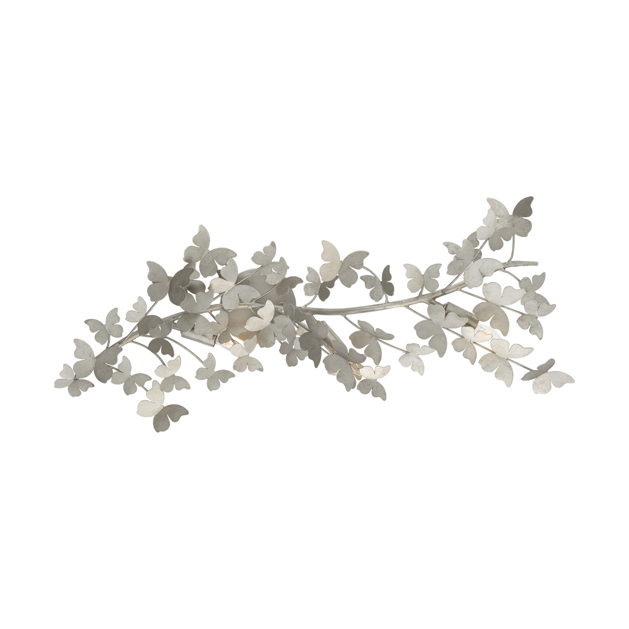 Farfalle Burnished Silver Leaves Decor Wall Light