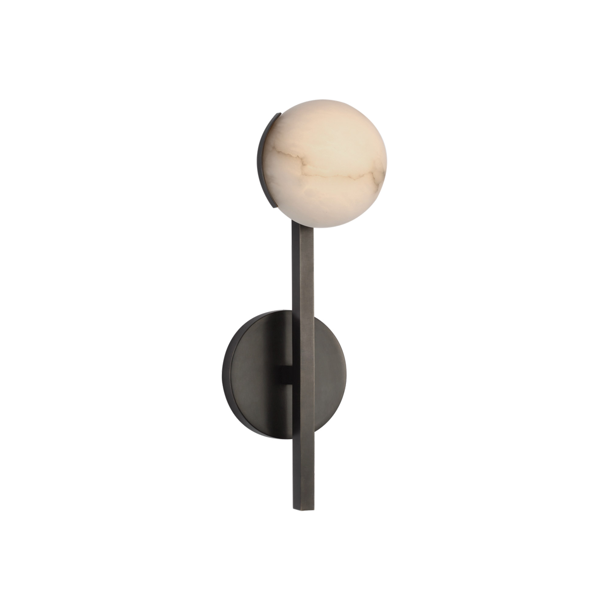 Pedra Petite Bronze and Alabaster Tail Wall Sconce