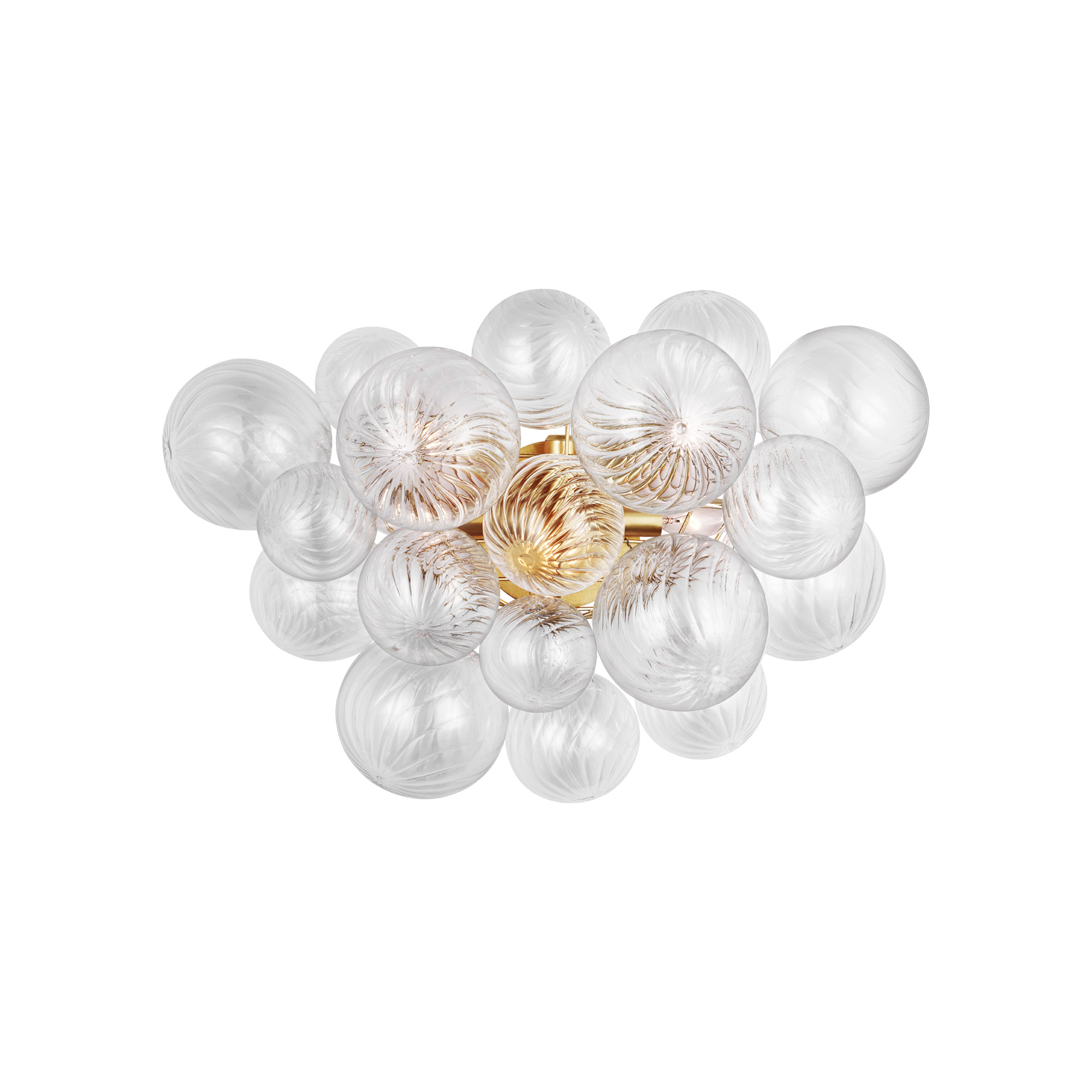 Talia Soft Swirled Glass Globes Gilded Wall Light