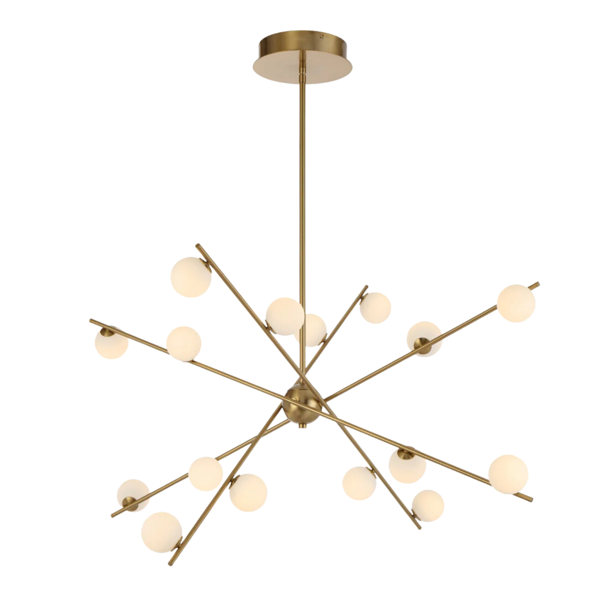 Captiva 16 Light Gold Modern Sputnik Dimmable LED Chandelier