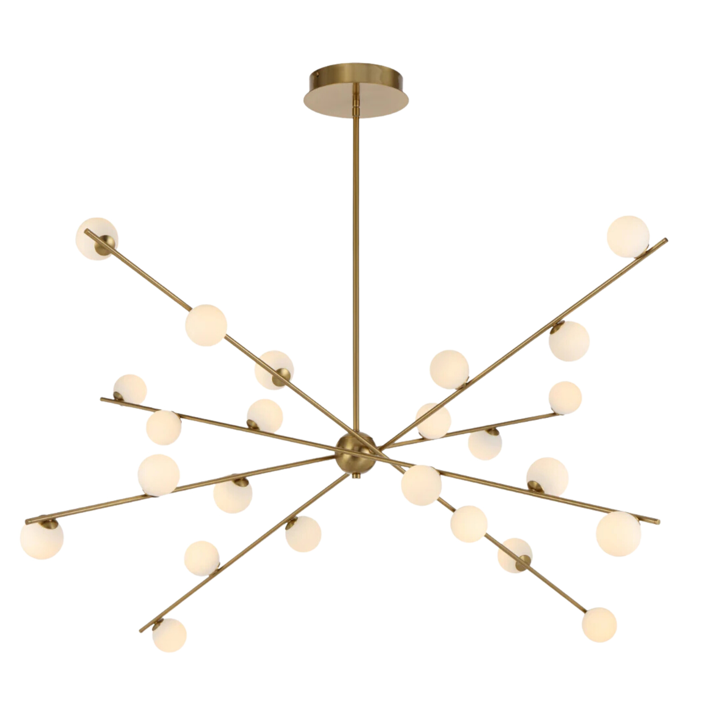 Captiva 24 Light Gold Modern Sputnik Dimmable LED Chandelier