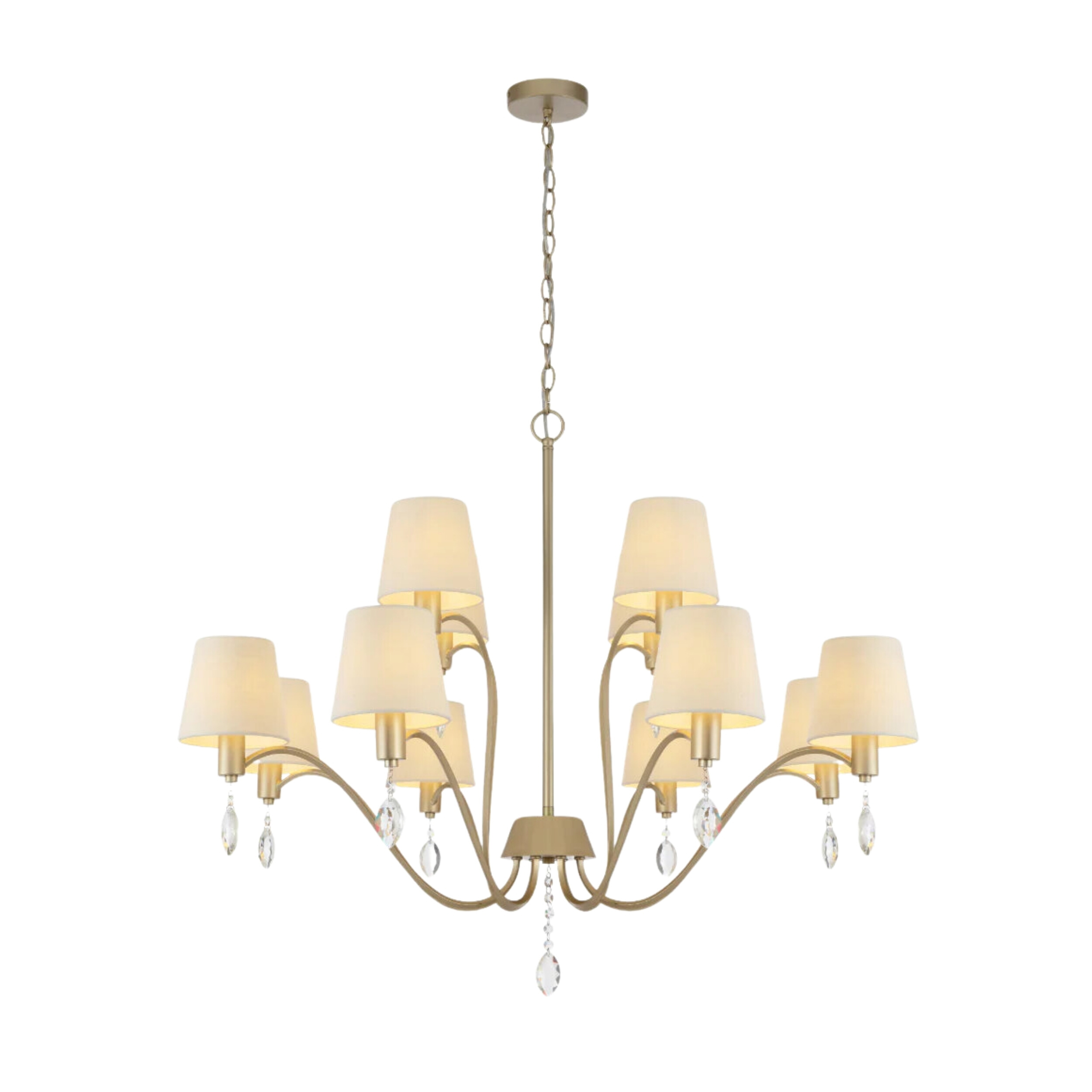 Malvern 12 Light Antique Silver Transitional Chandelier