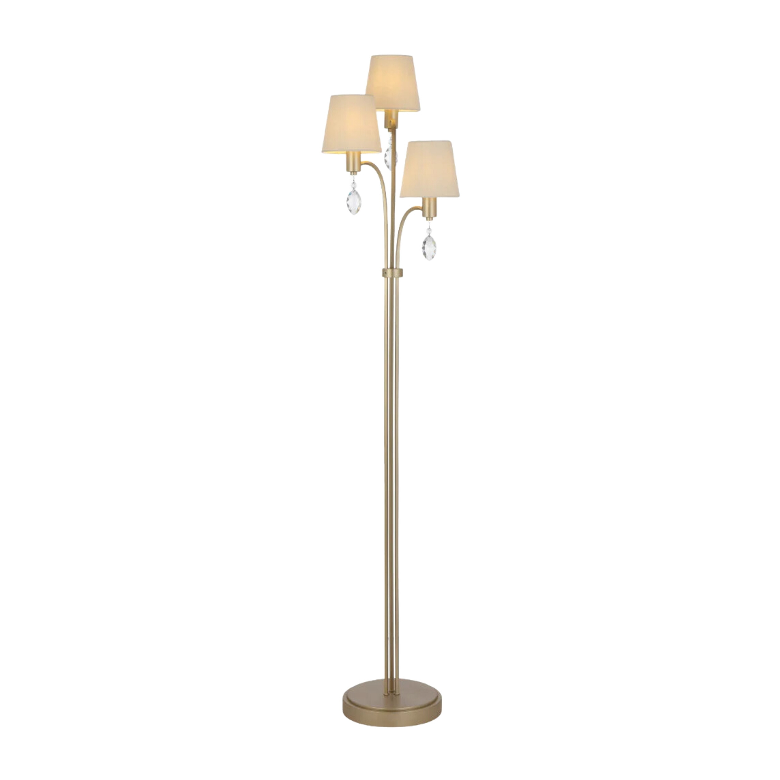 Malvern 3 Light Antique Silver Transitional Floor Lamp