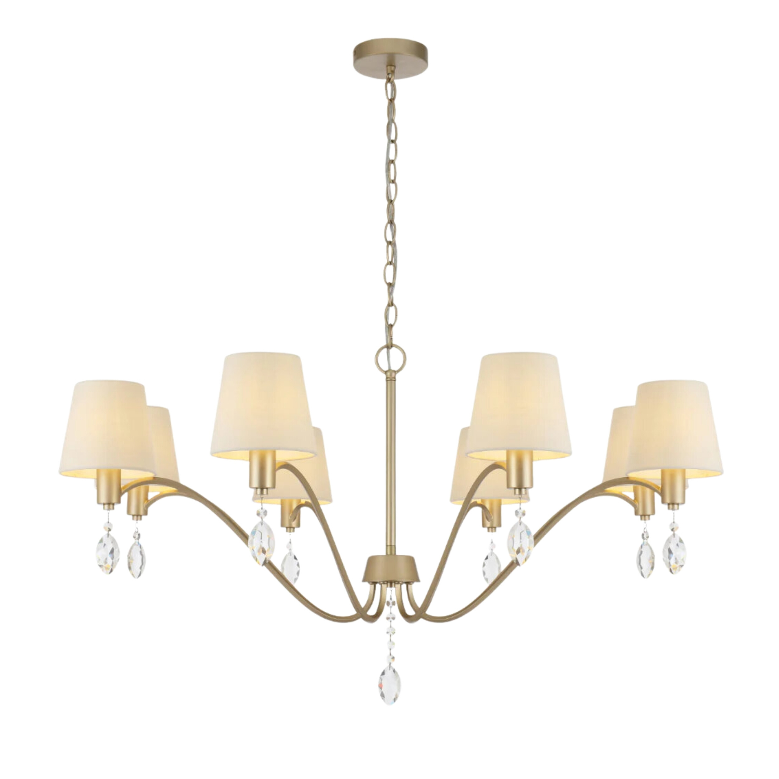 Malvern 8 Light Antique Silver Transitional Chandelier