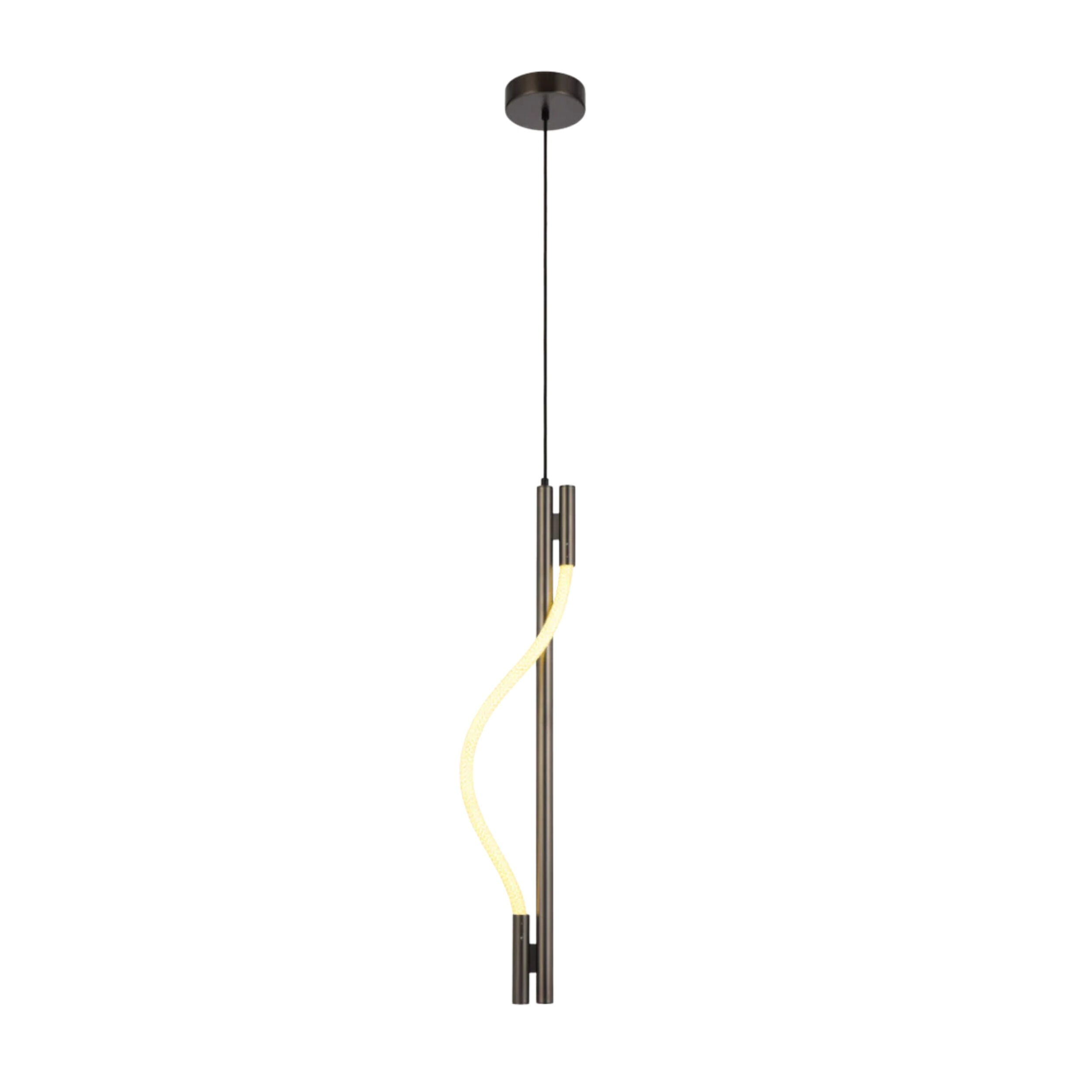 Taft Gun Metal LED Rope Convertible Pendant Light