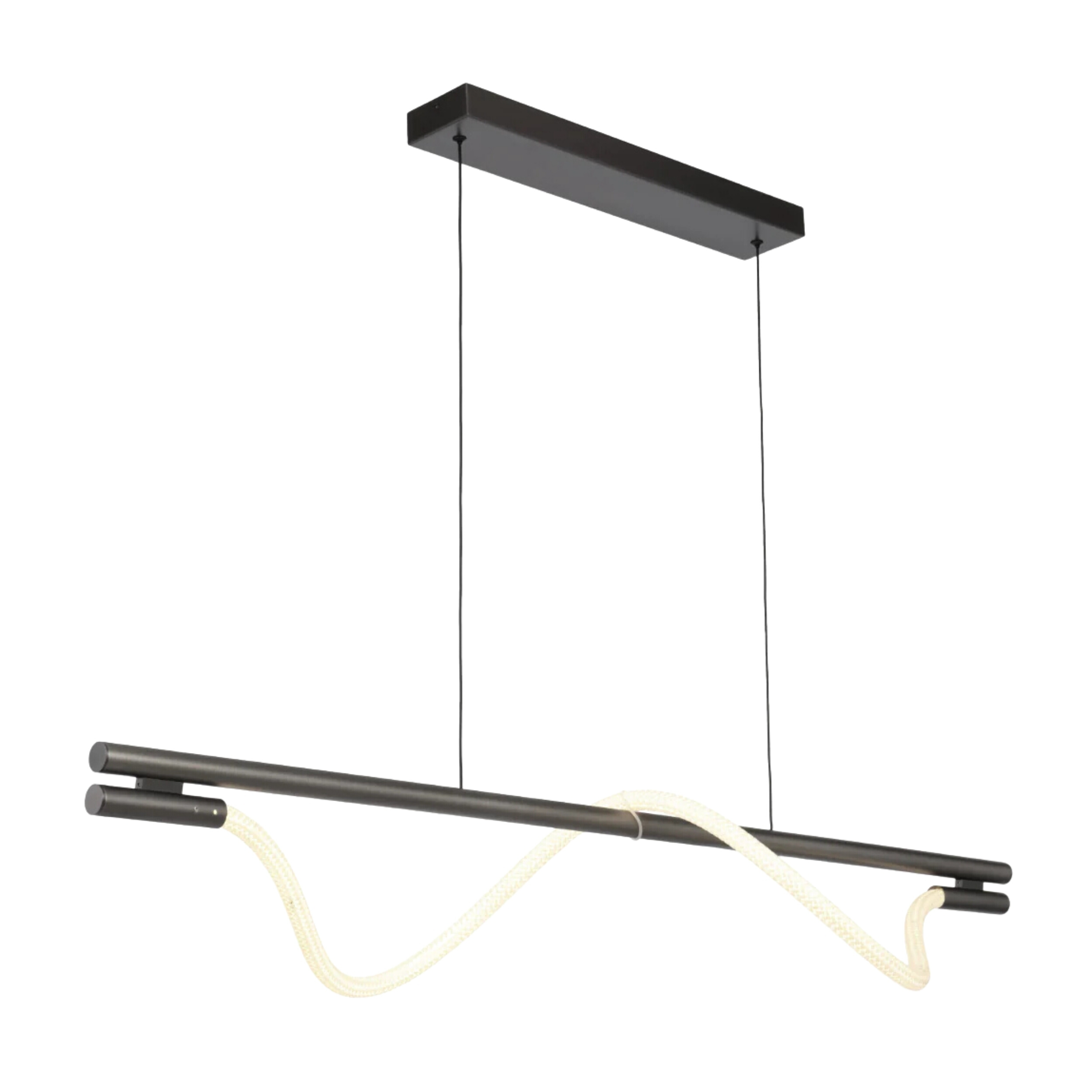 Taft Gun Metal LED Rope Linear Pendant Light