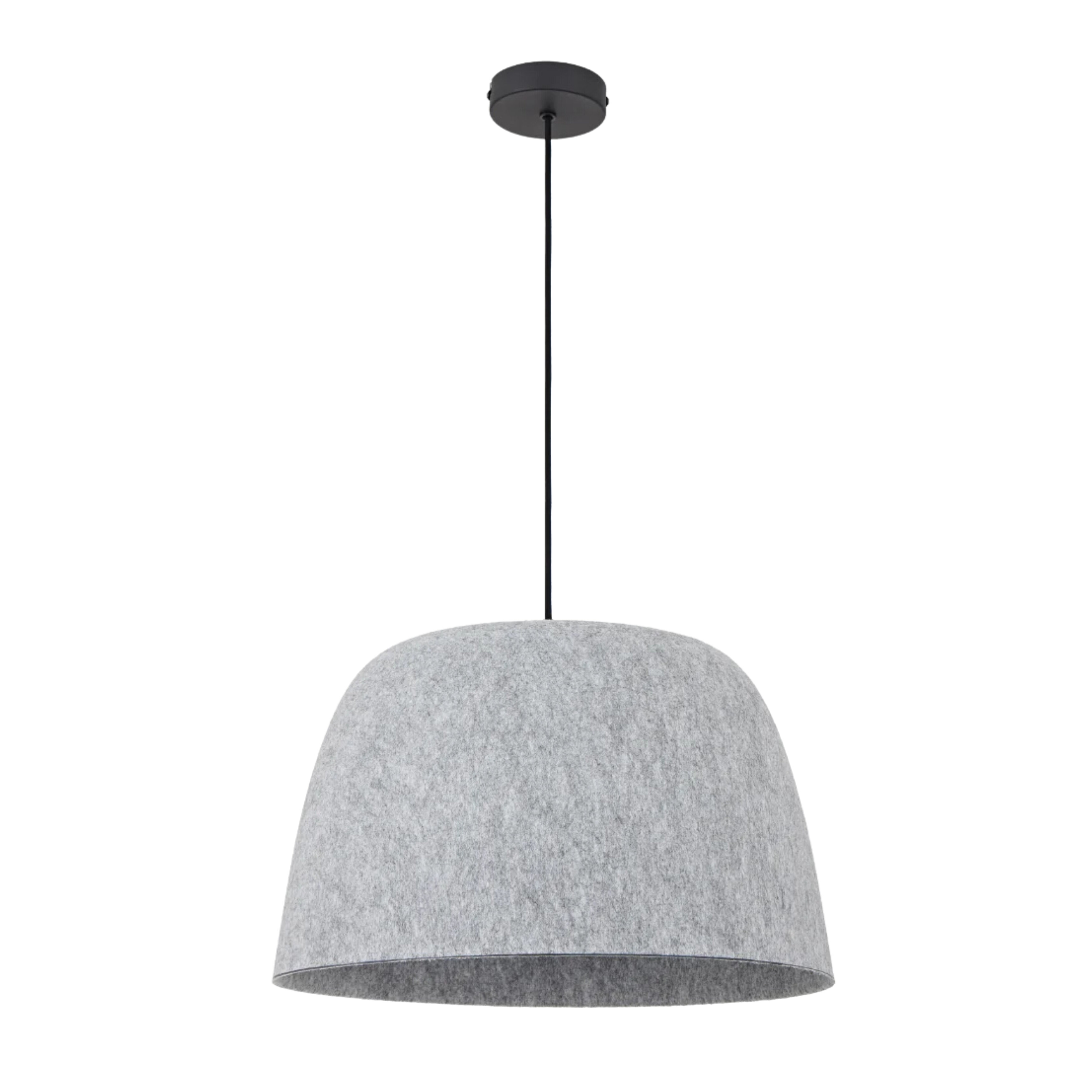 Malin Matt Grey Dome Felt Pendant Light