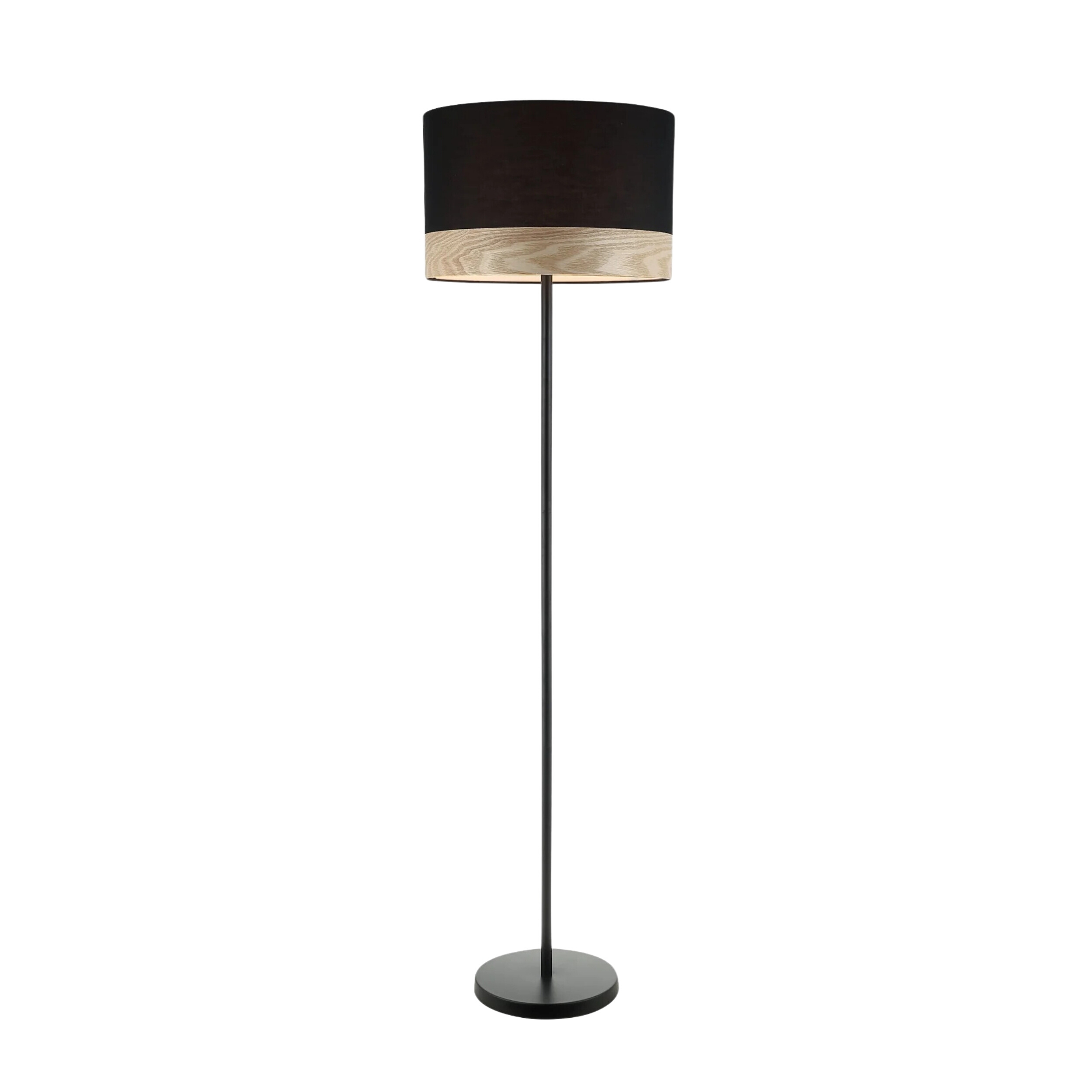 Theresa Black Drum Scandinavian Floor Lamp