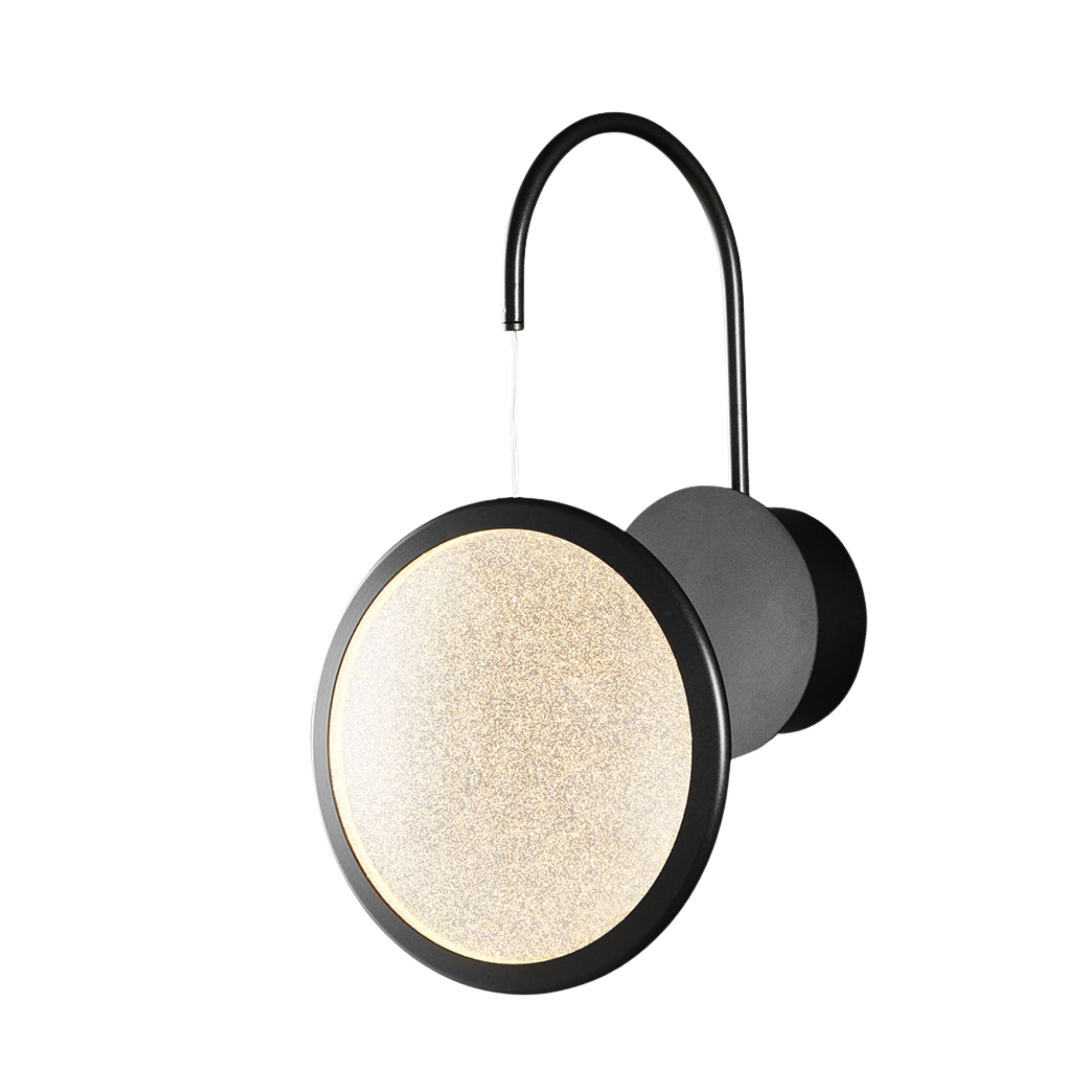 Amity Black Round LED Wall Light