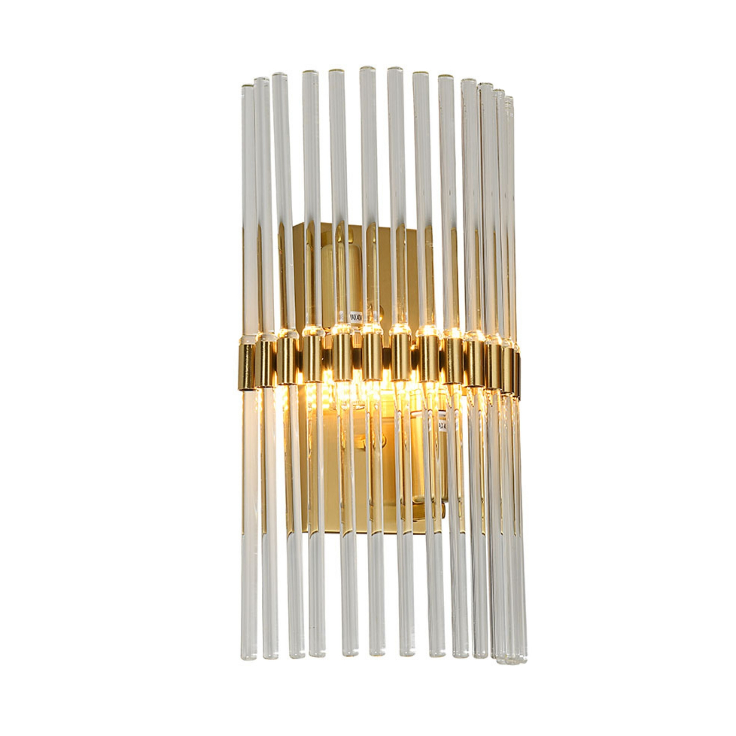 Claudine Clear Rod Glass Gold Wall Light