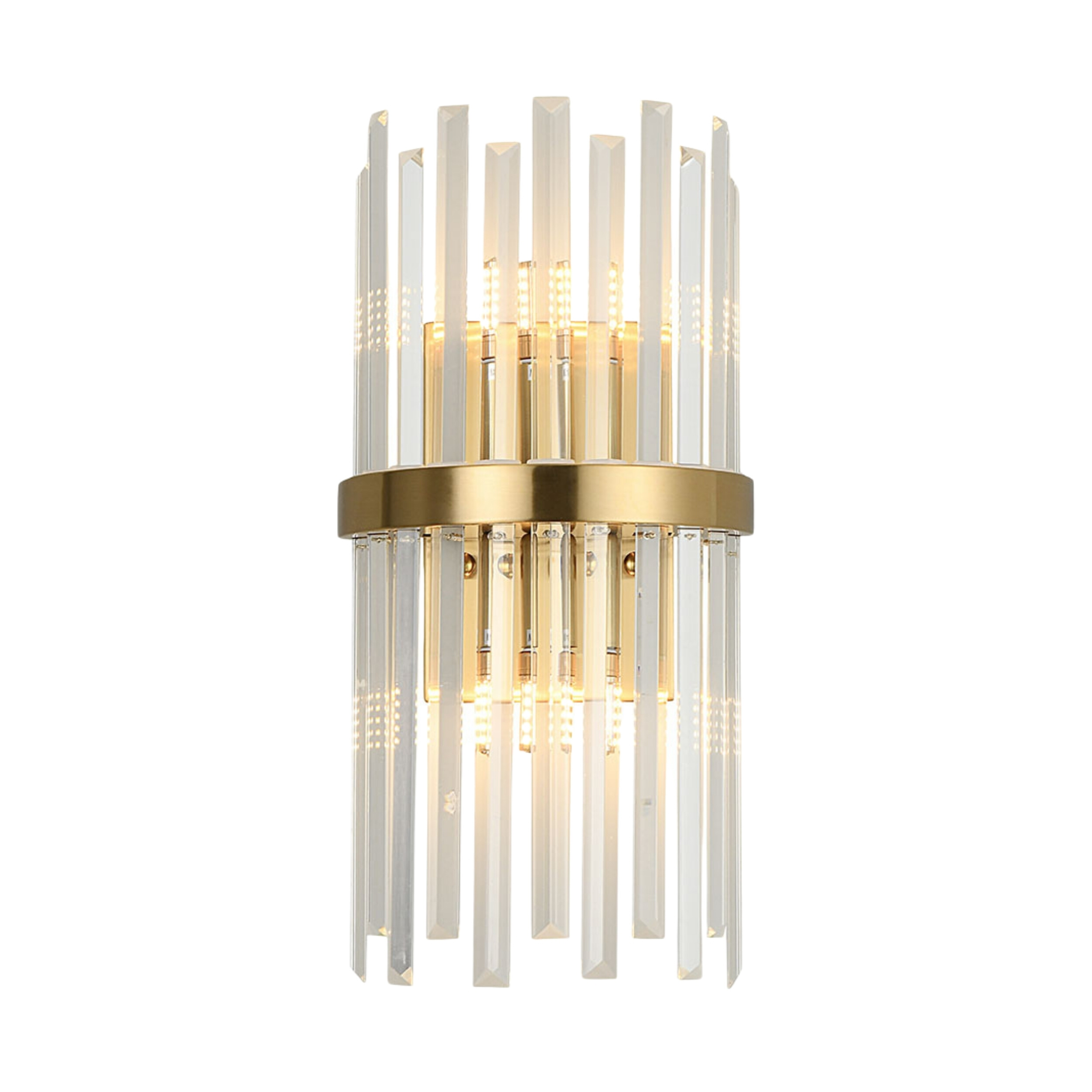 Olivet Clear Glass Gold Feature Wall Light