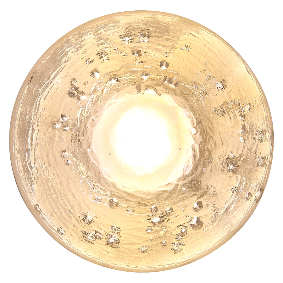 Space Bubble Spherical Clear Glass LED Wall Sconce - Brass