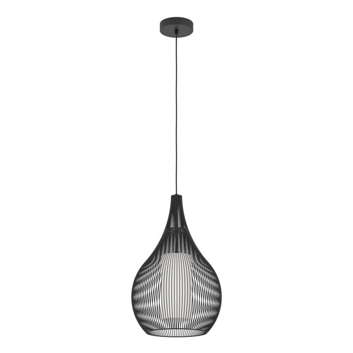 Razoni 1 Black Wire Cage Pendant Light