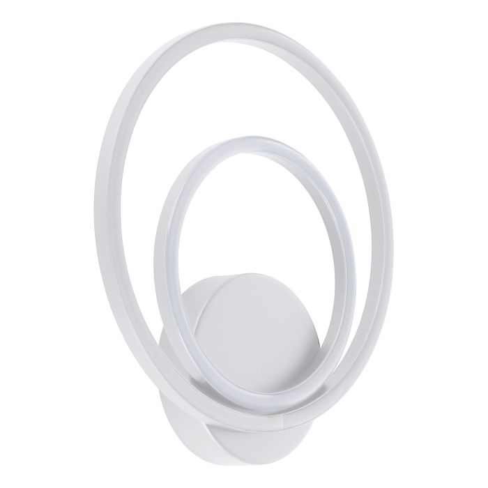 Lanacera White Double Ring LED Wall Light