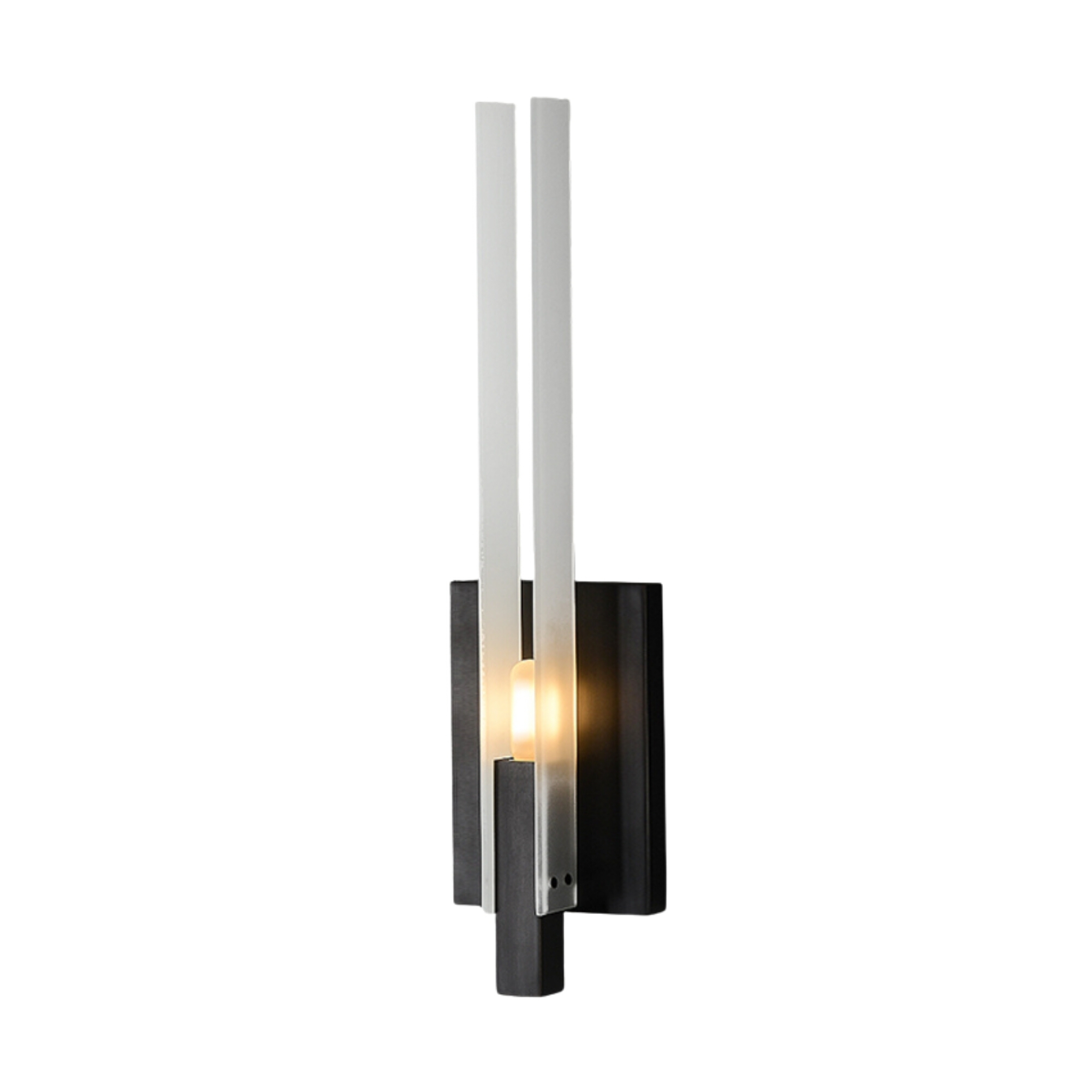 Gendi Black Frosted Glass Modern Wall Light