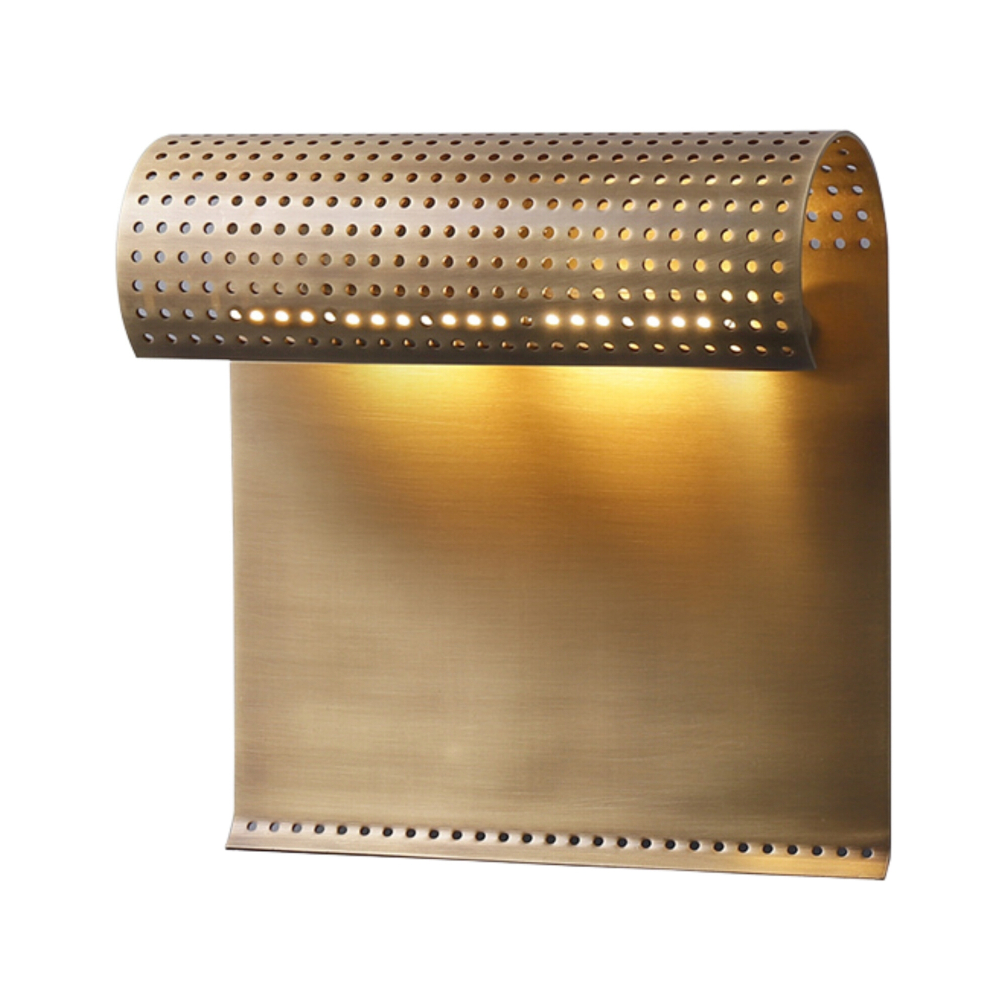 Papyros Brass Scroll Mid Century Wall Sconce
