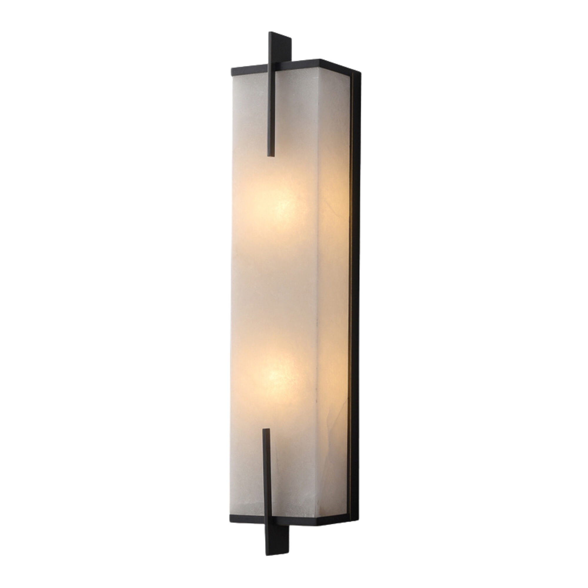 Poseidon Long Black Marble Modern Wall Light