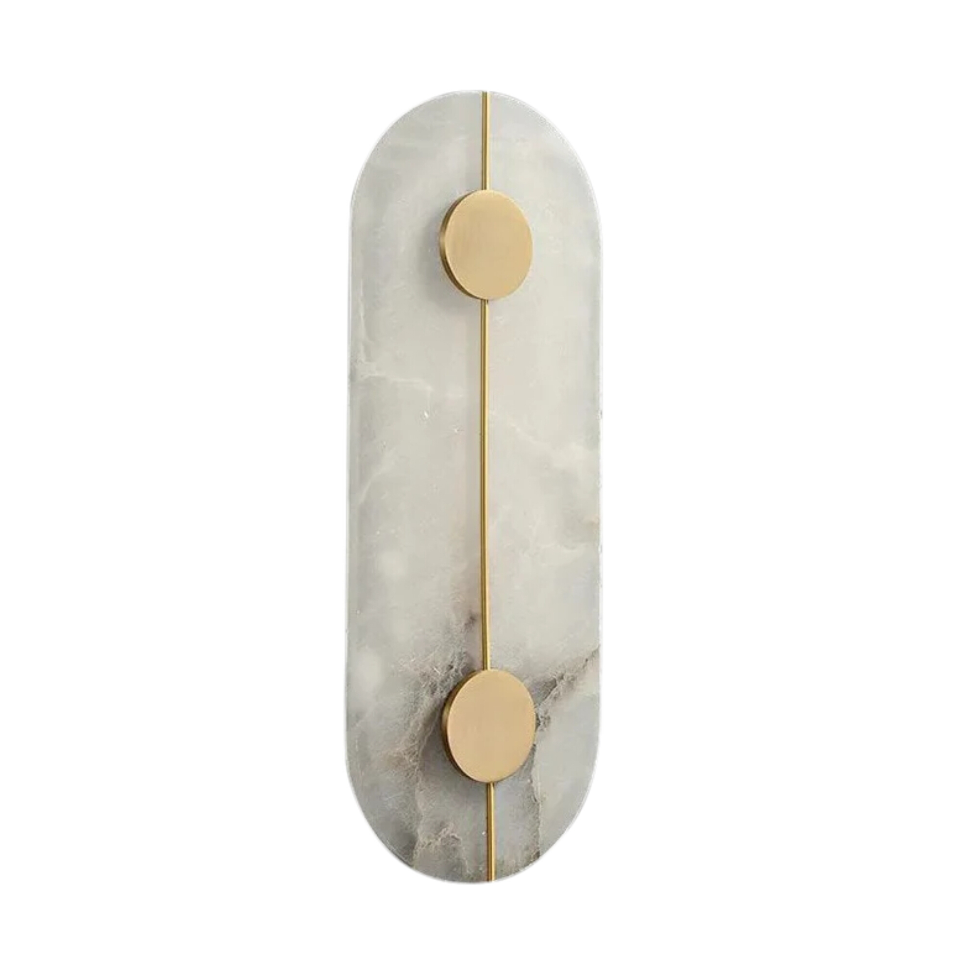 Robina Oval Alabaster Brass Feature Wall Light