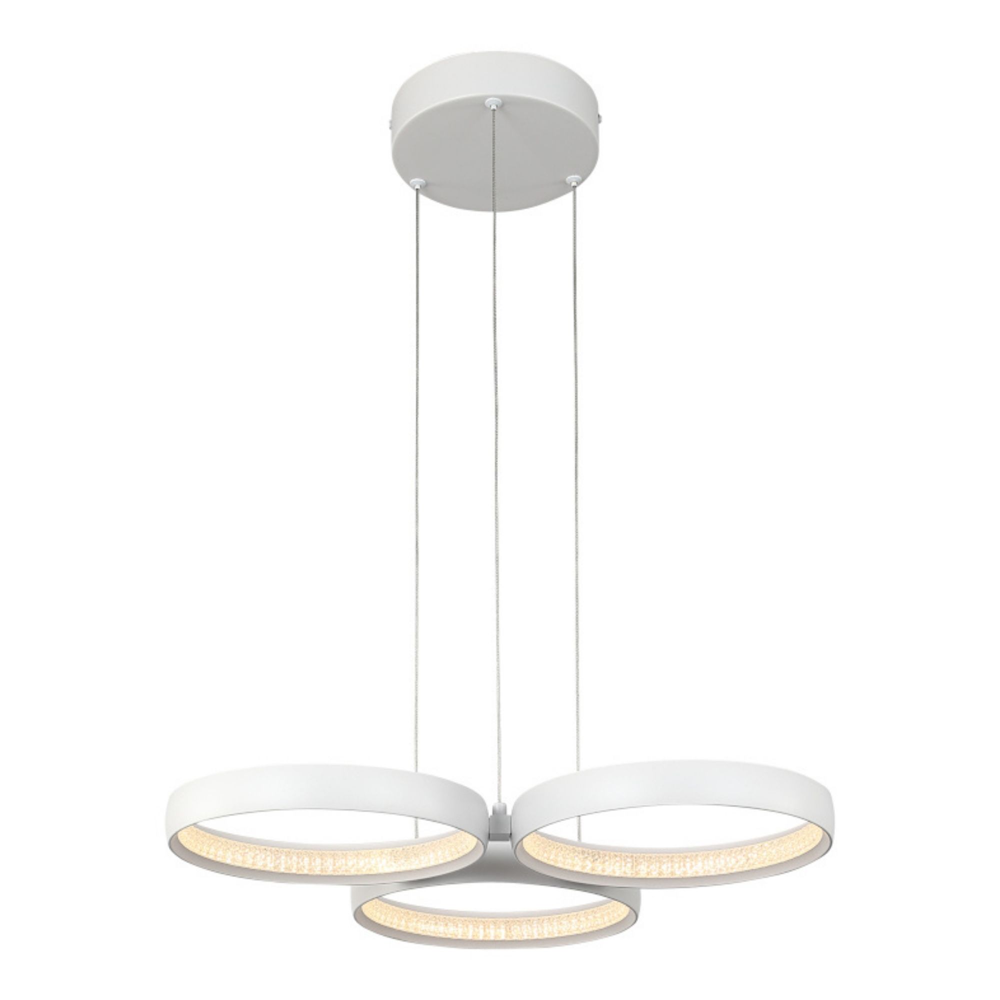 Olympus White 3 Rings CCT LED Pendant Chandelier
