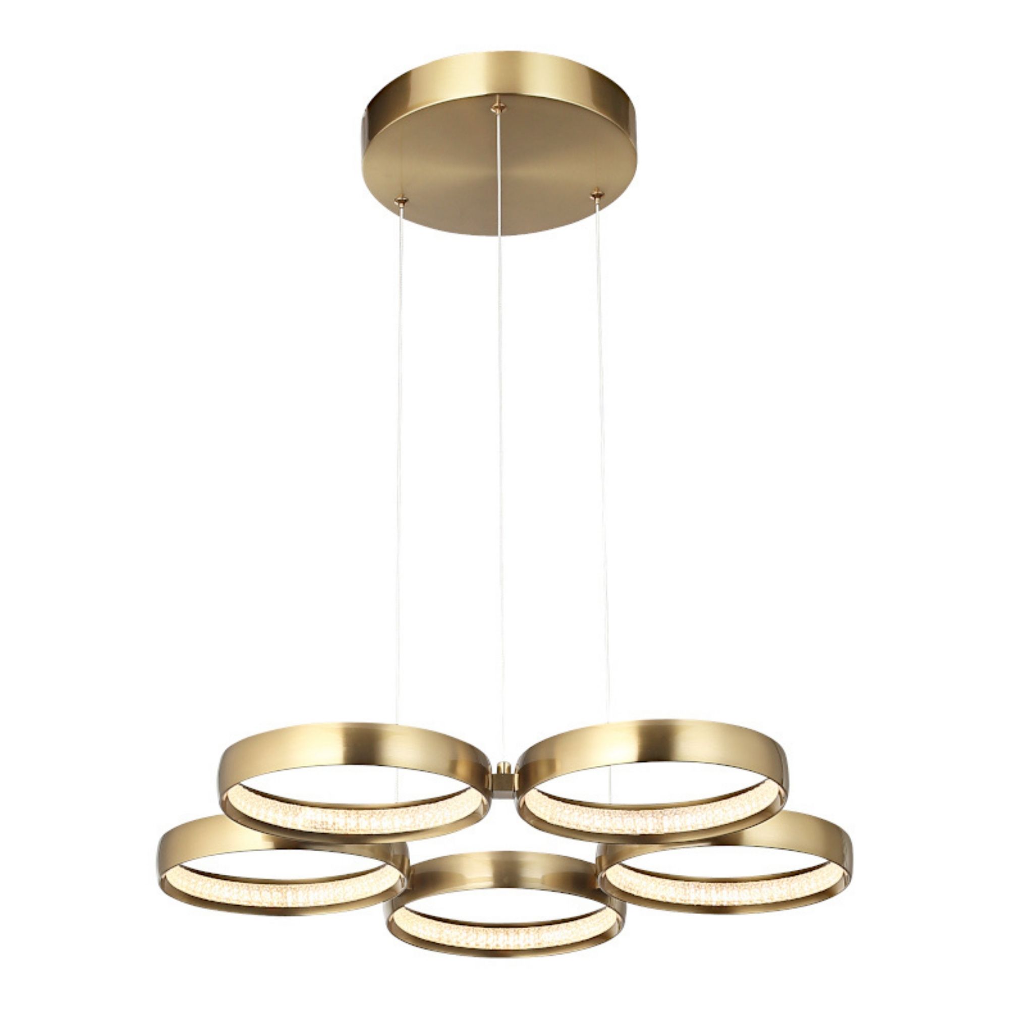 Olympus Gold 5 Rings CCT LED Pendant Chandelier