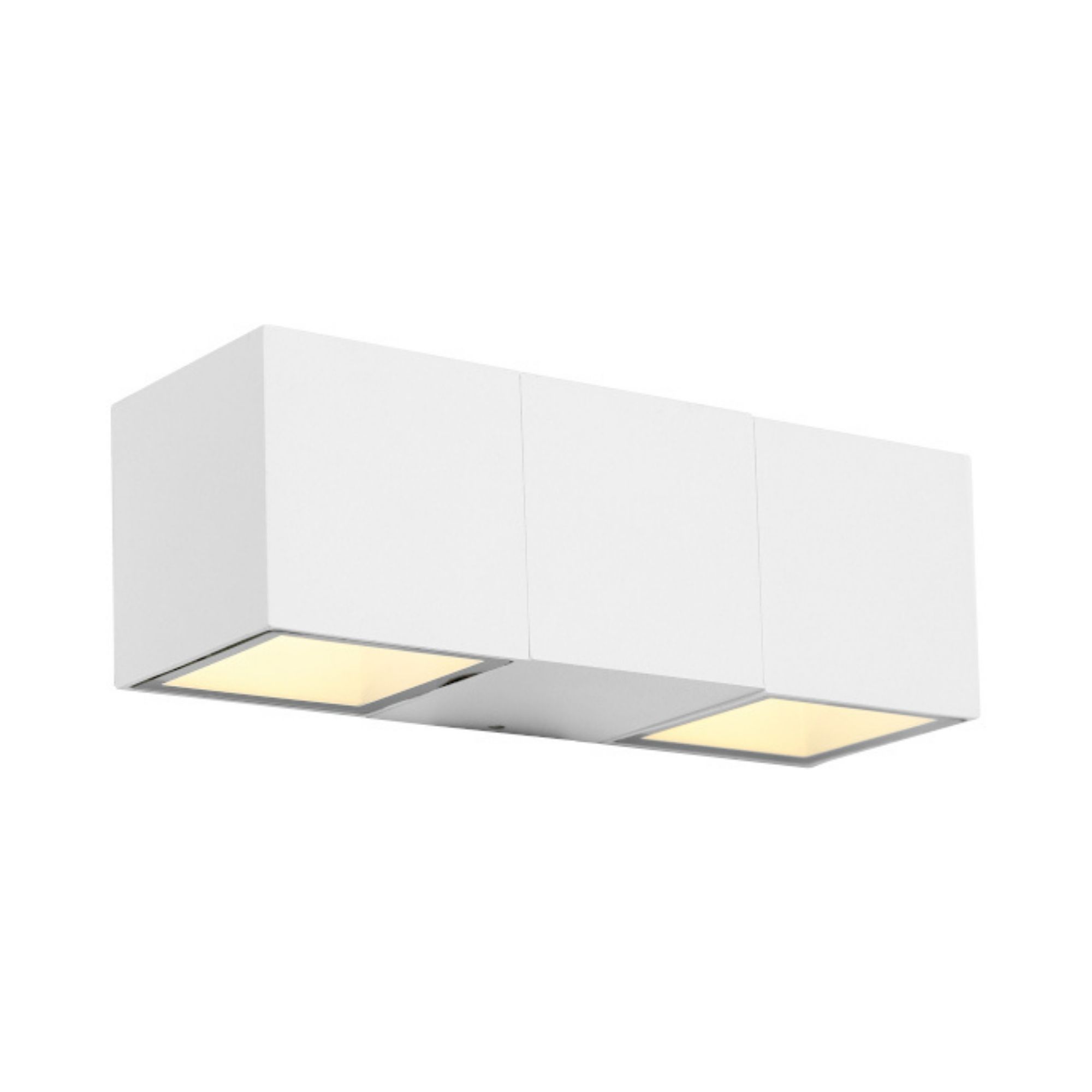Solano White 2 Light Exterior LED Wall Light