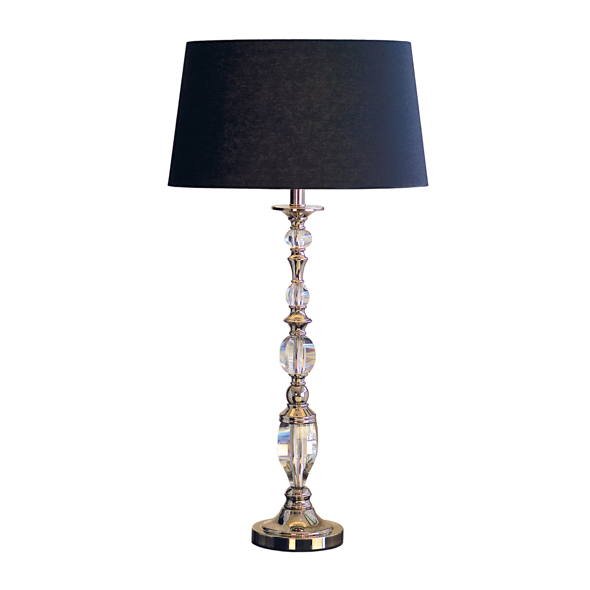 Empress Table Lamp - Black Linen