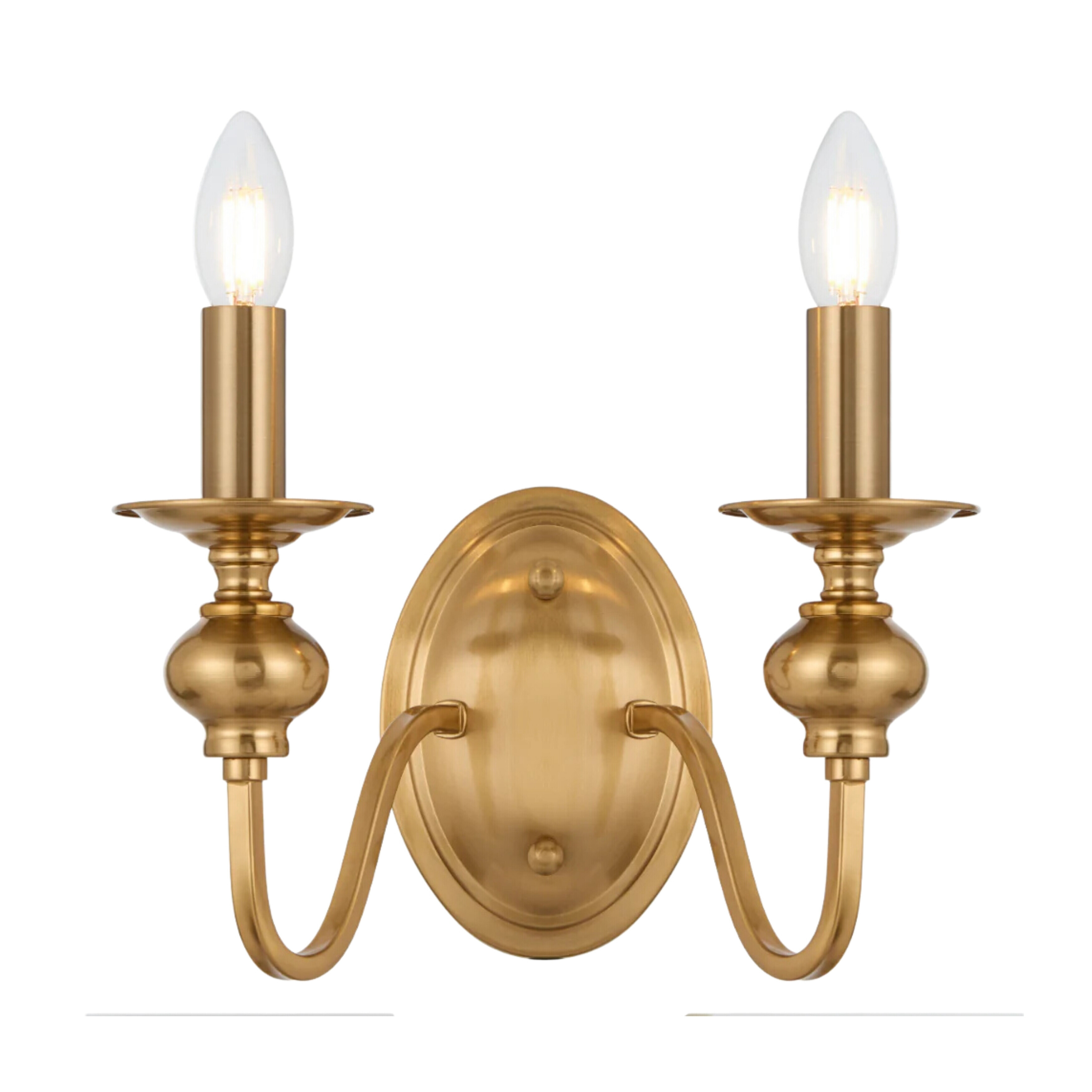 Sheridan French Provincial Twin Copper Candle Wall Light
