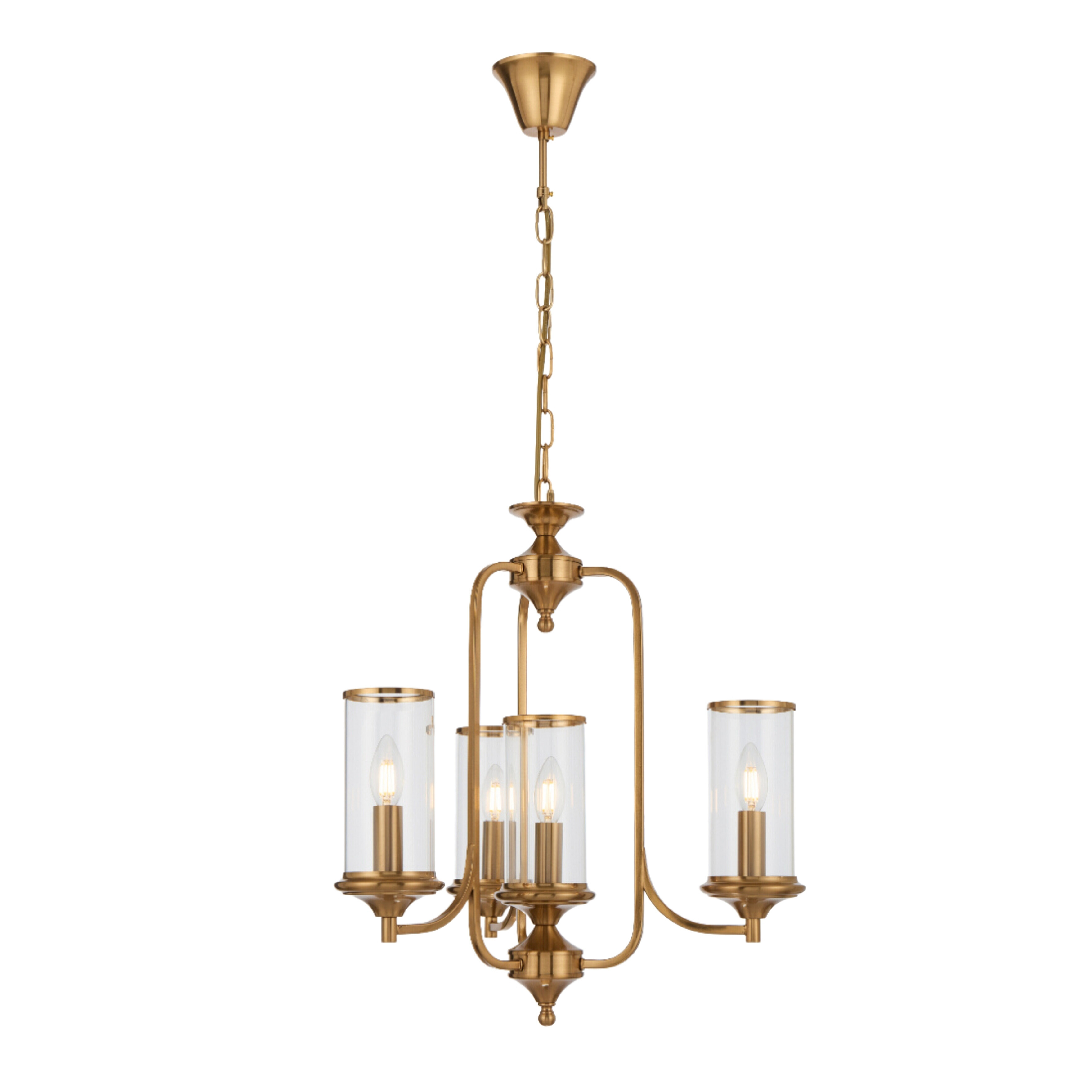 Vance Four Polished Copper Iron Quad Pendant