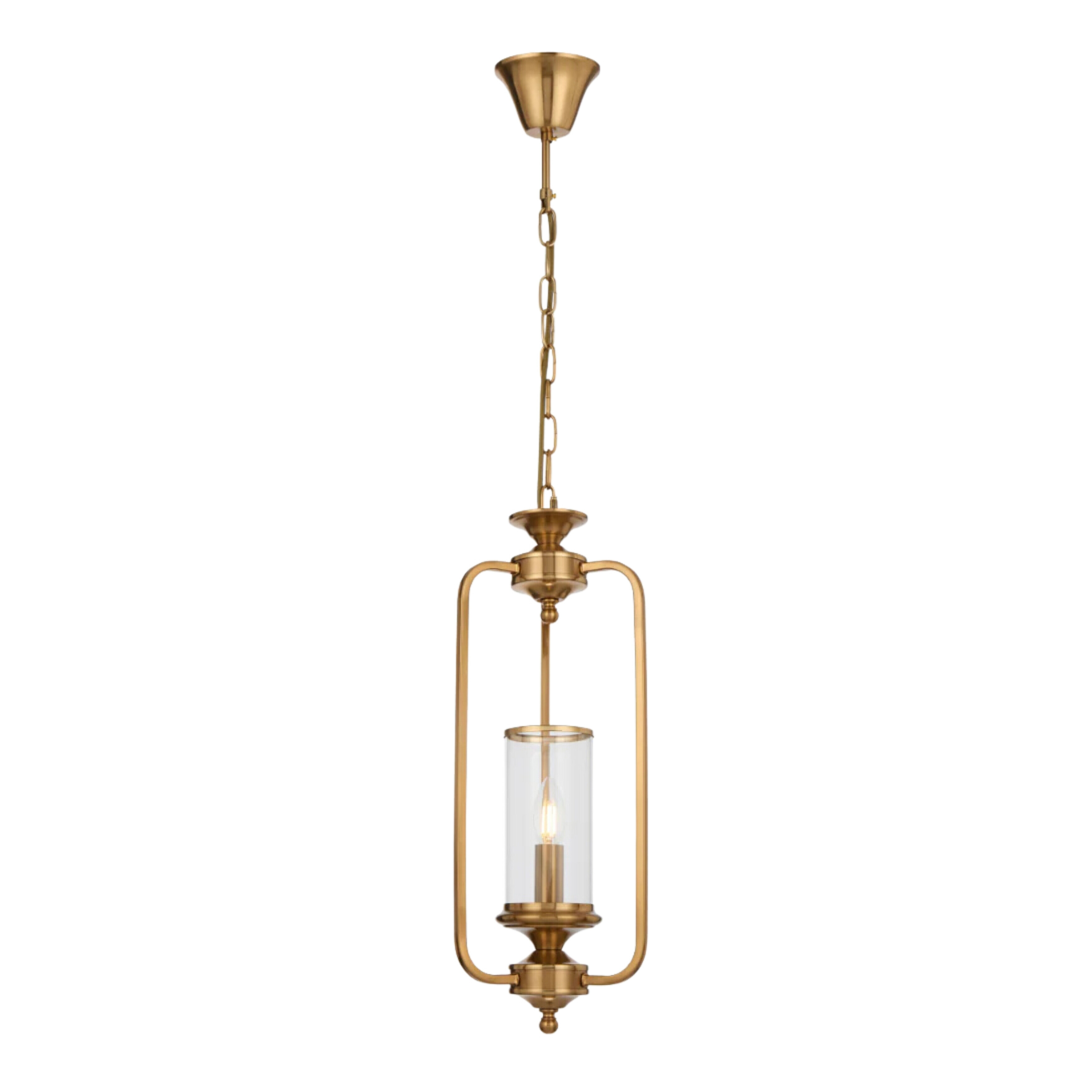 Vance Polished Copper Iron Solo Pendant Light